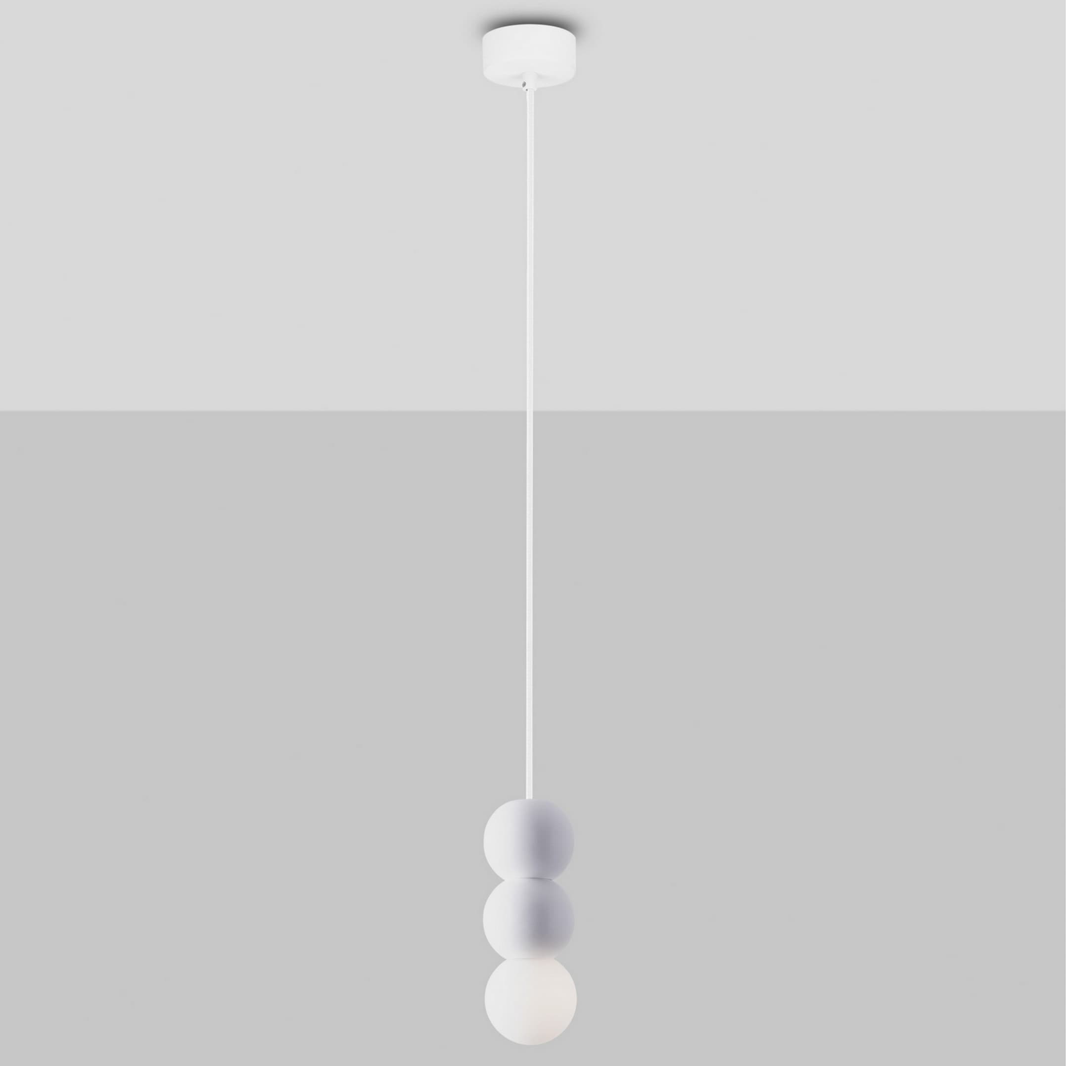 Nova Luce Zero - lampe suspendue - Ø cm - blanc sablé