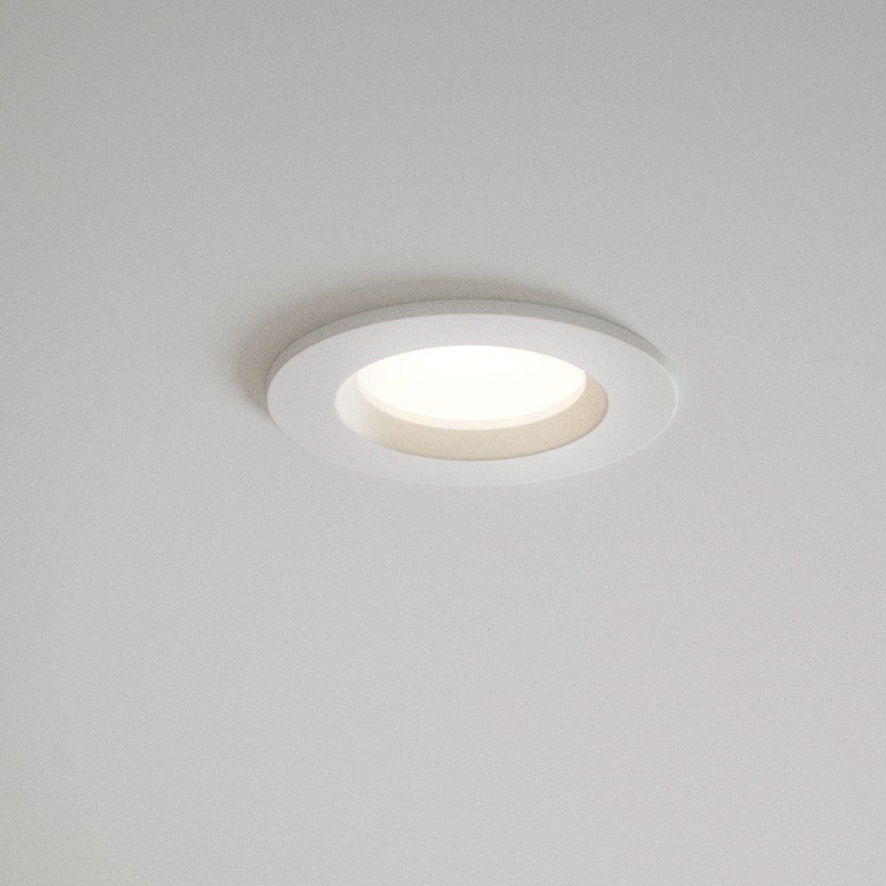 Nordlux Tiaki - spot encastré - Ø 85 mm, Ø 72 mm encastré - 2 niveaux de gradation - 5,7-8,6W LED inclus - IP65 - blanc