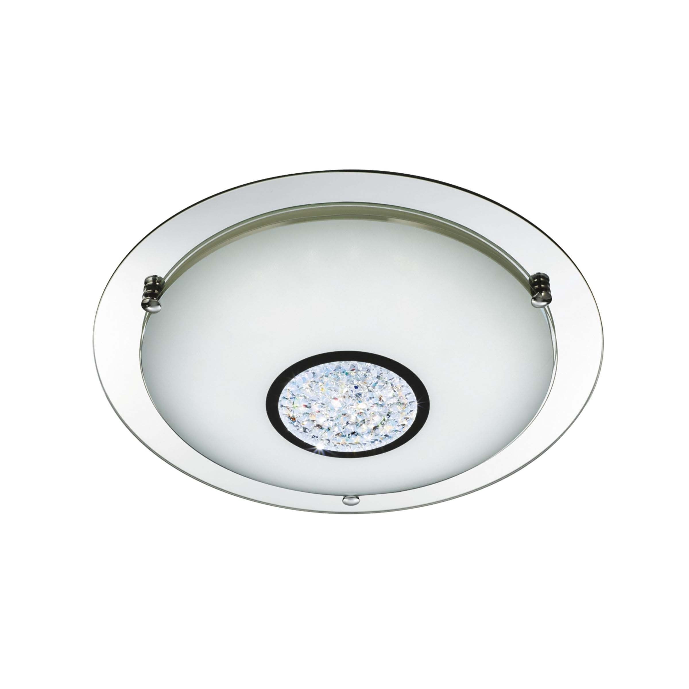 Searchlight Bathroom - plafonnier de salle de bains - Ø cm - 12W LED inclus - IP44 - chrome