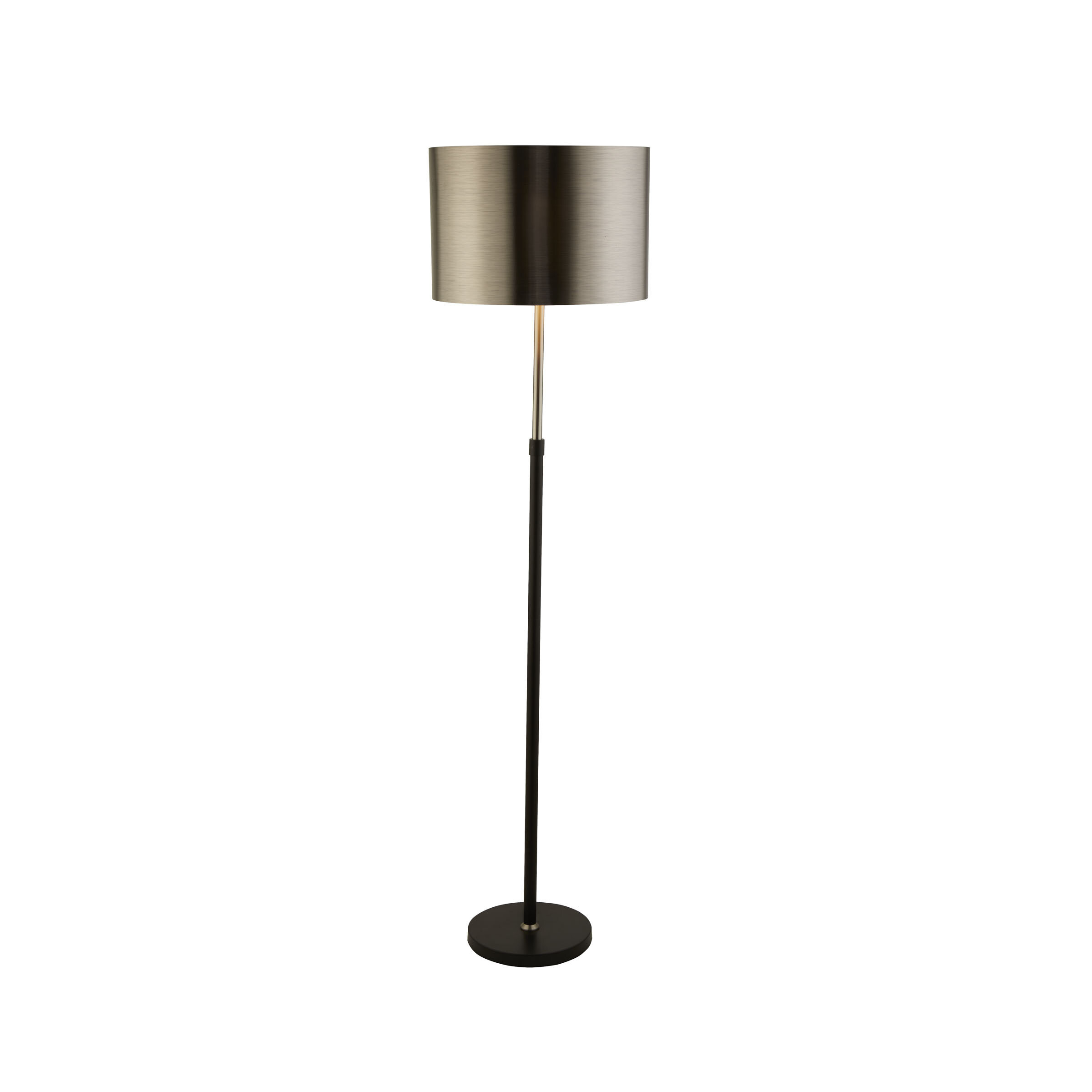 Searchlight Floor - lampadaire - Ø cm - chrome noir brossé