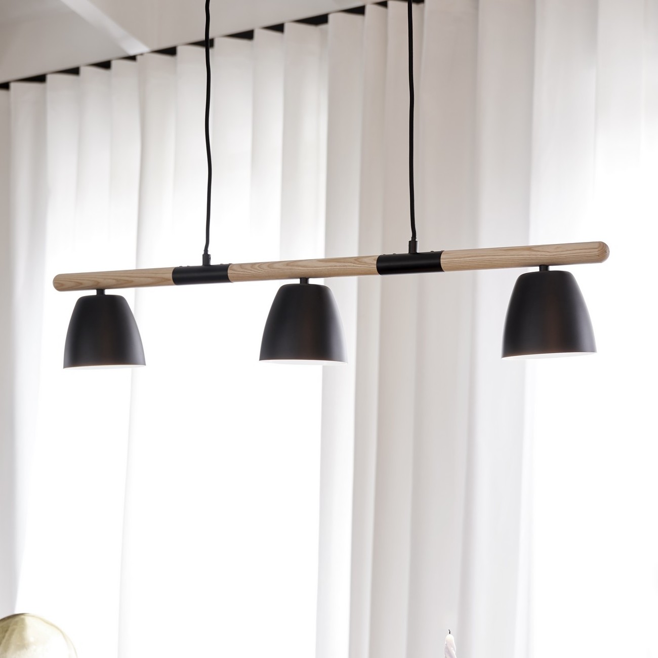 Nordlux Theo - lampe suspendue 3L - Ø 12,5 x cm - noir