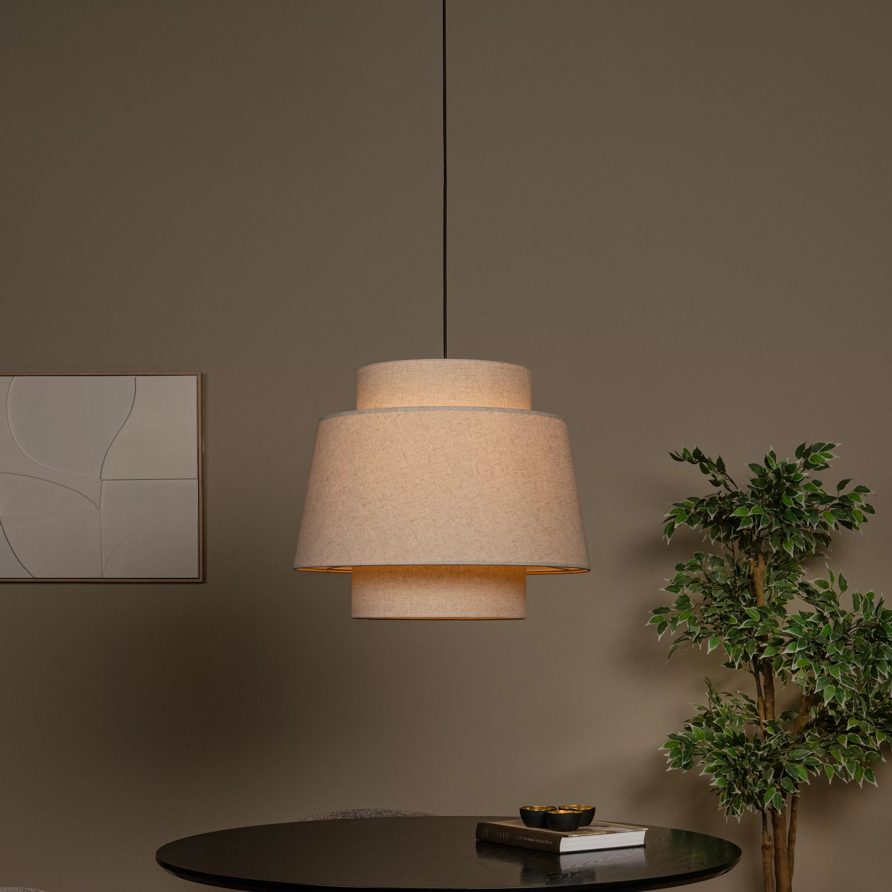 Lucide Tribute - lampe suspendue - Ø cm - beige