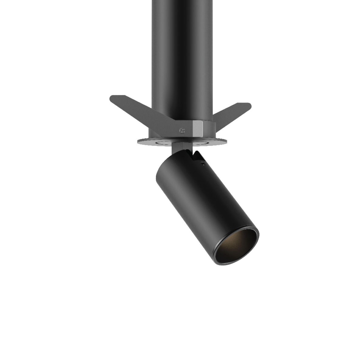 VK Lighting Coko - spot encastrable avec rosace encastrée - Ø 3,5 x 7,3 cm - Ø 60 mm taille de montage, Ø 50 mm taille d"encastrement - 6W LED incl. - noir