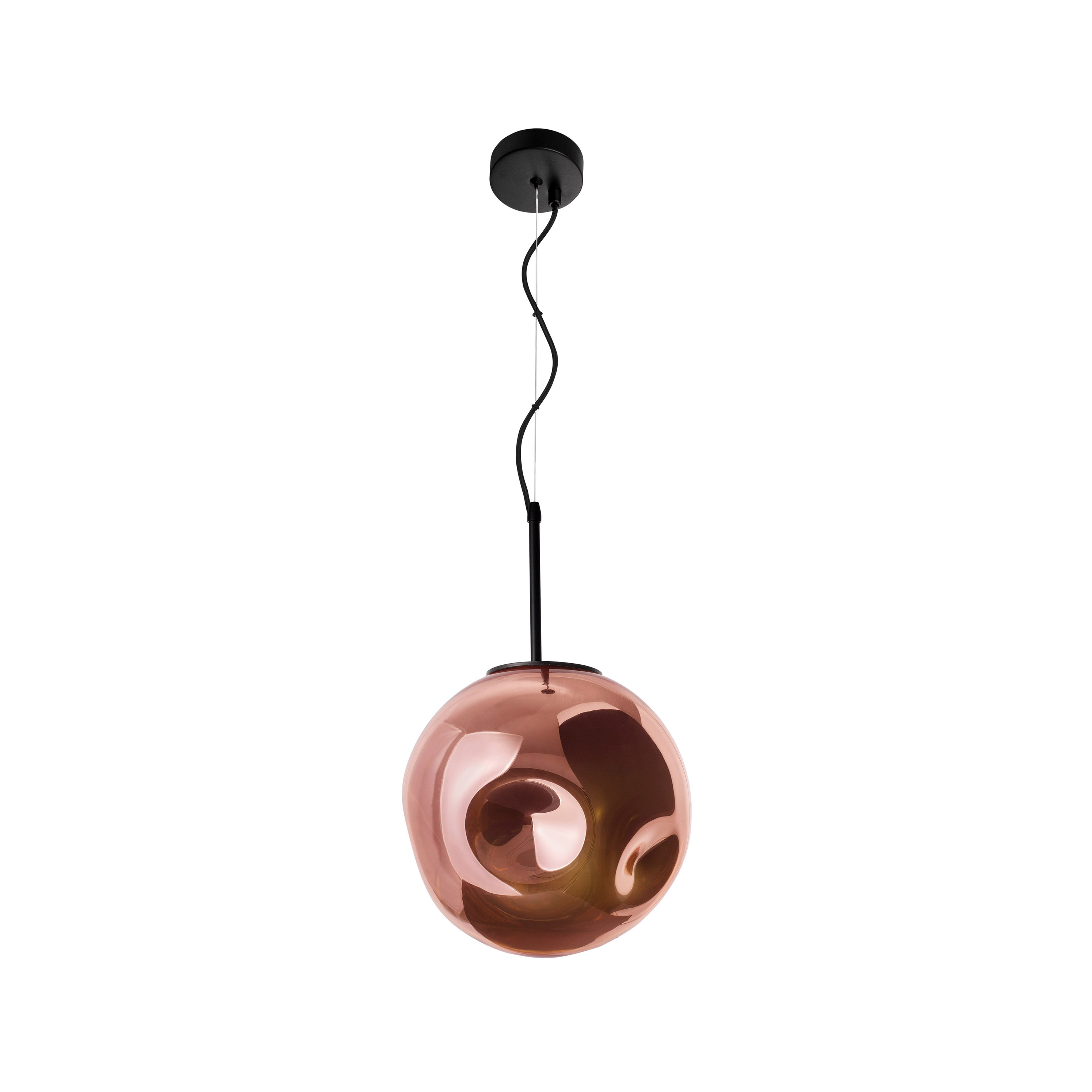 Nova Luce Mayan - lampe suspendue - Ø cm - noir mat et cuivre