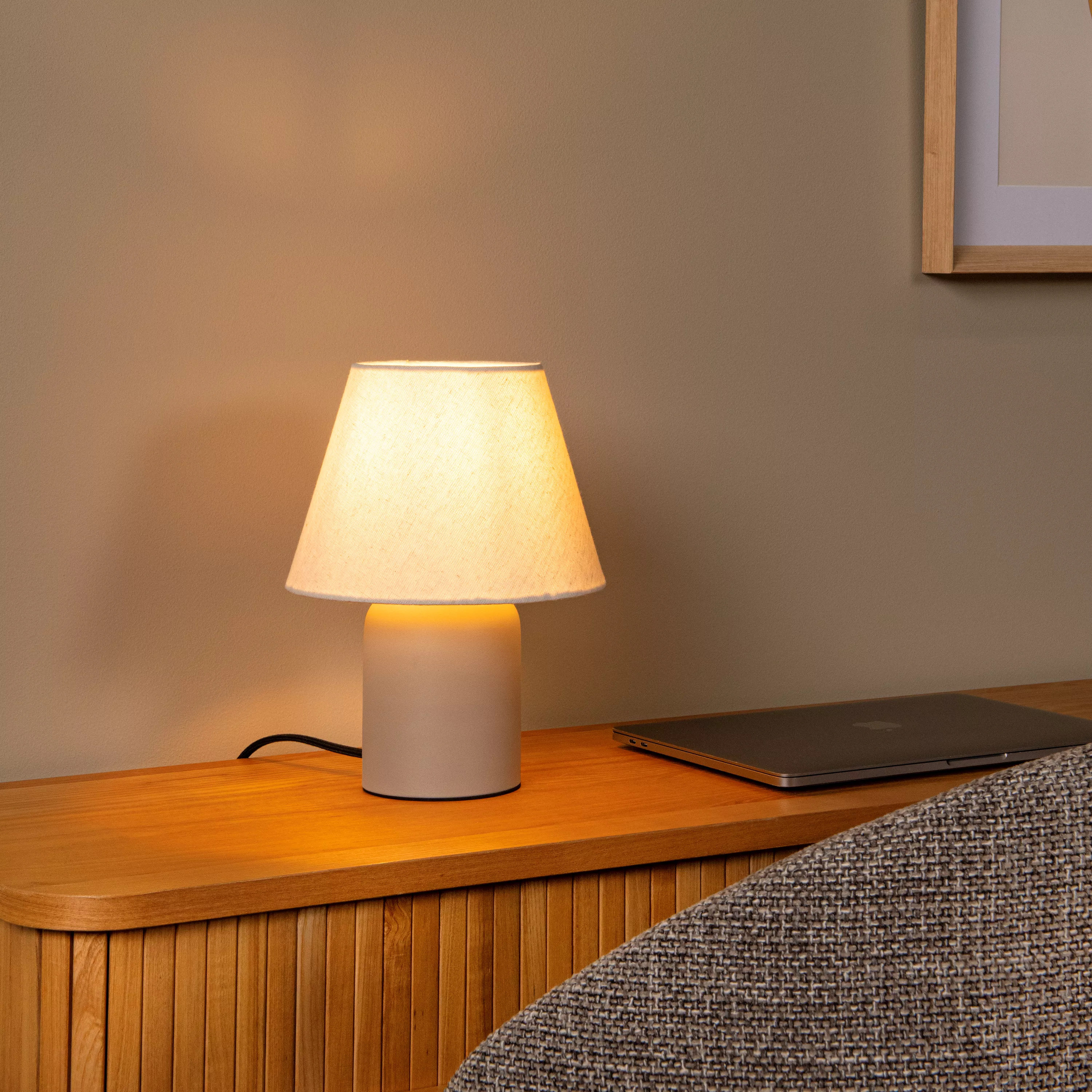 Lucide Macia - lampe à poser - Ø cm - beige