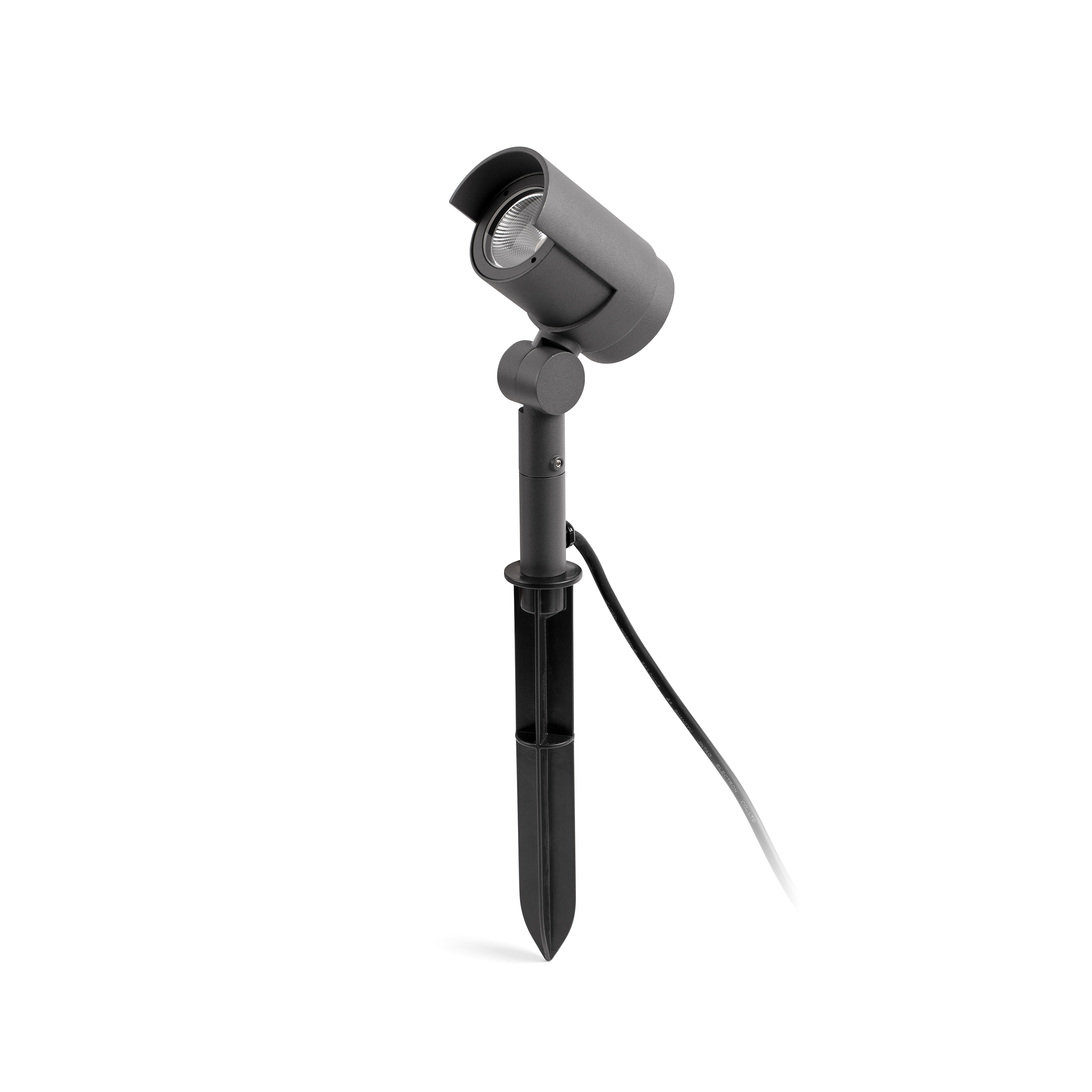 Faro Foc - spot de sol sur piquet - x - 16W LED dimmable inclus - IP65 - gris foncé