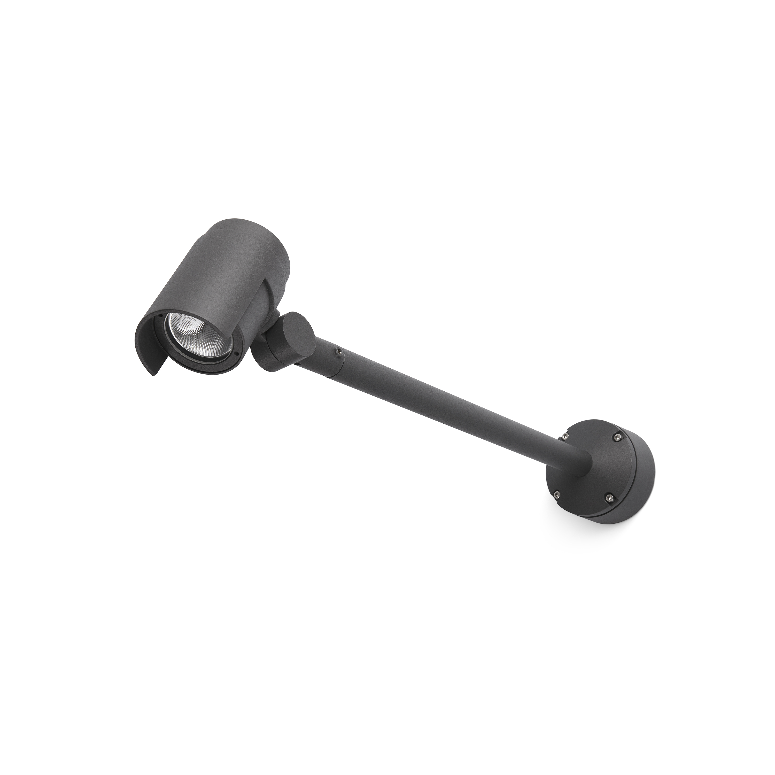 Faro Foc - applique murale extérieure - Ø x - 16W LED dimmable inclus - IP65 - gris foncé