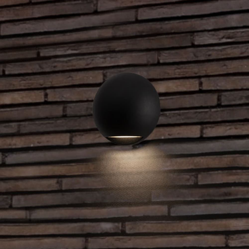 Nova Luce Passo - applique murale extérieure - Ø cm - 3W LED inclus - IP65 - noir sablé