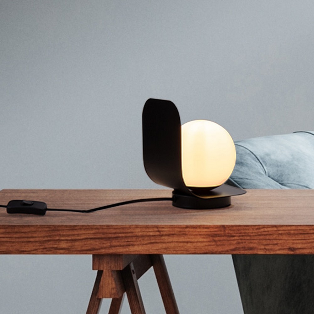 Nova Luce Kamen - lampe de table - x - noir sablé