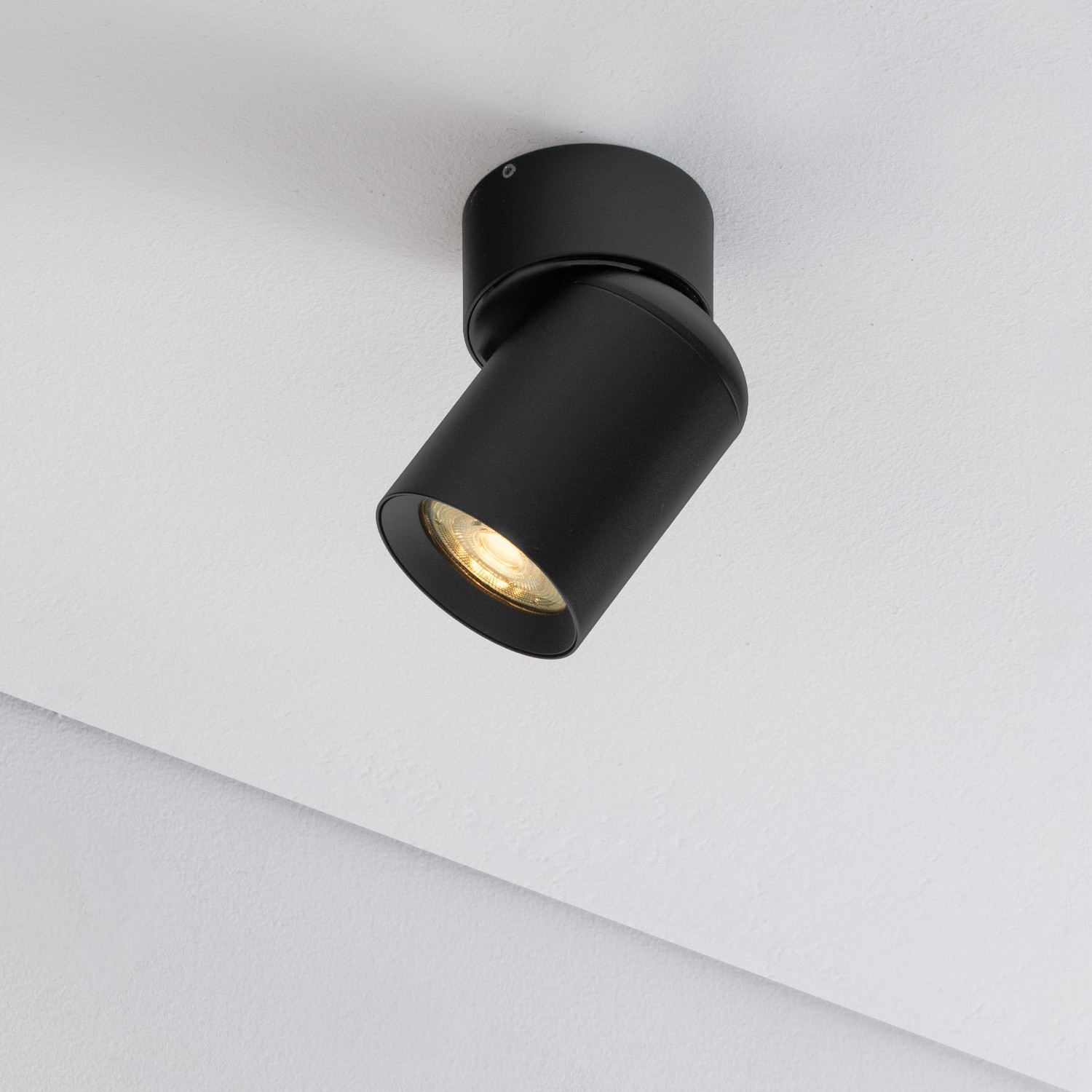 Nova Luce Amecy - spot en saillie 1L - Ø cm - noir sablé