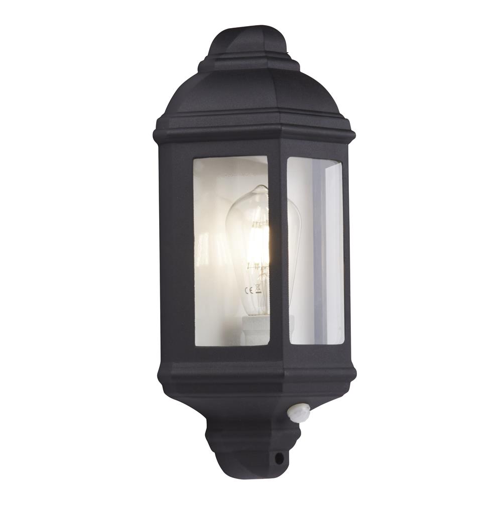Searchlight Maine - lampe murale extérieure avec capteur PIR - cm - IP44 - noir