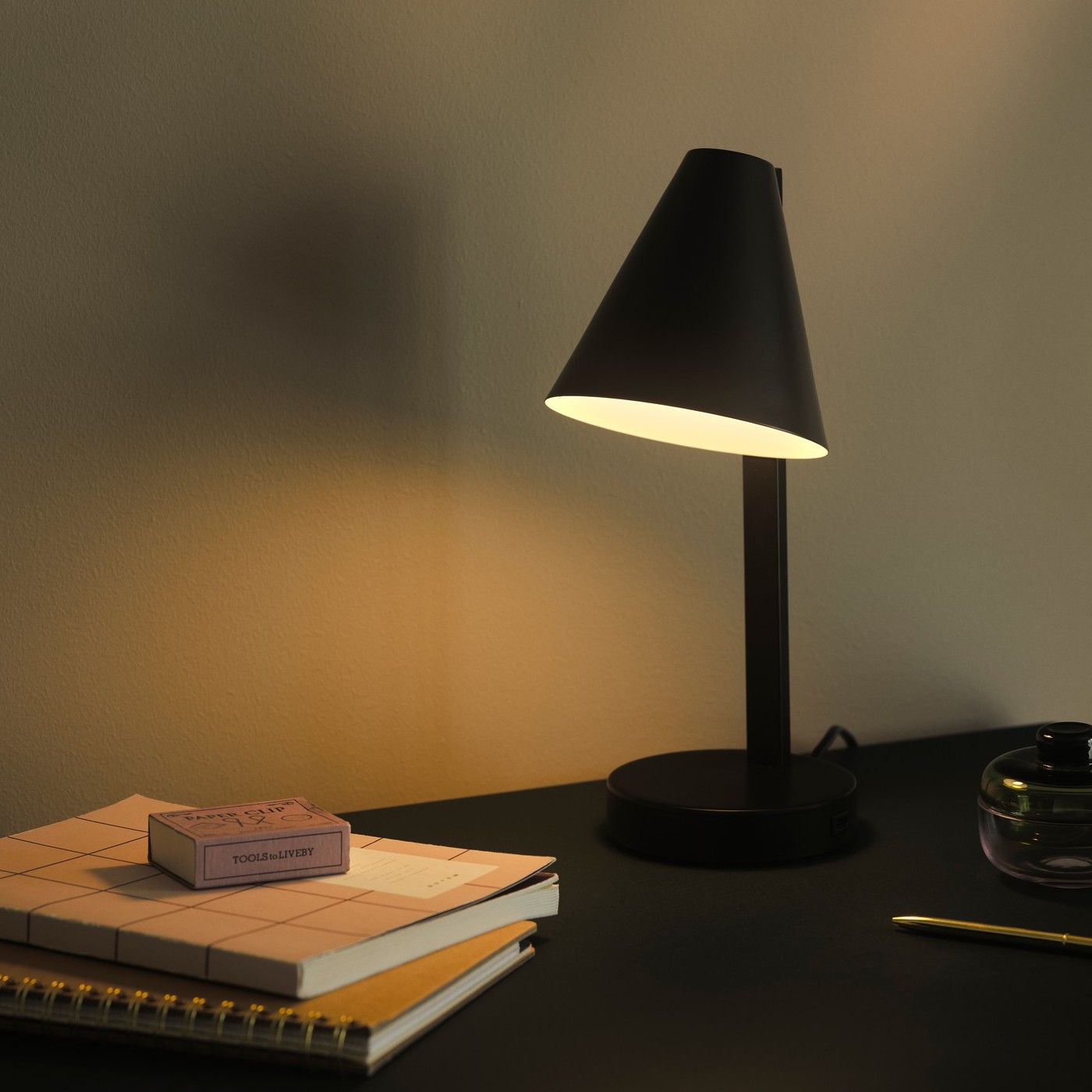Nordlux Wilmer - lampe à poser - Ø 13,7 x 32,9 cm - noir