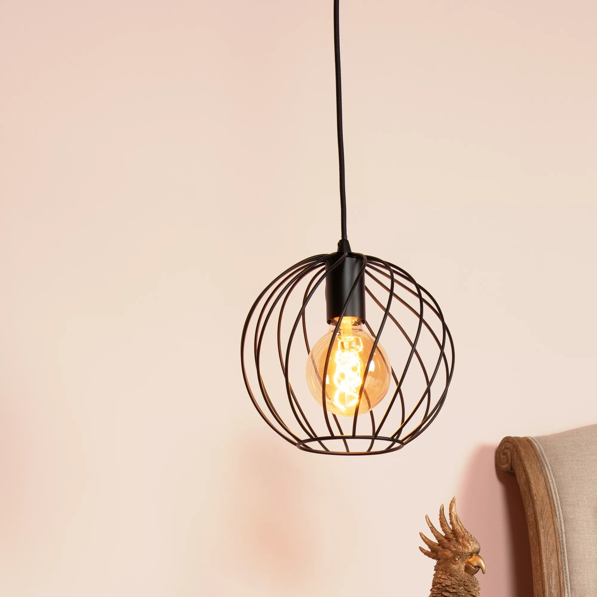 Lucide Danza - lampe suspendue - Ø cm - noir