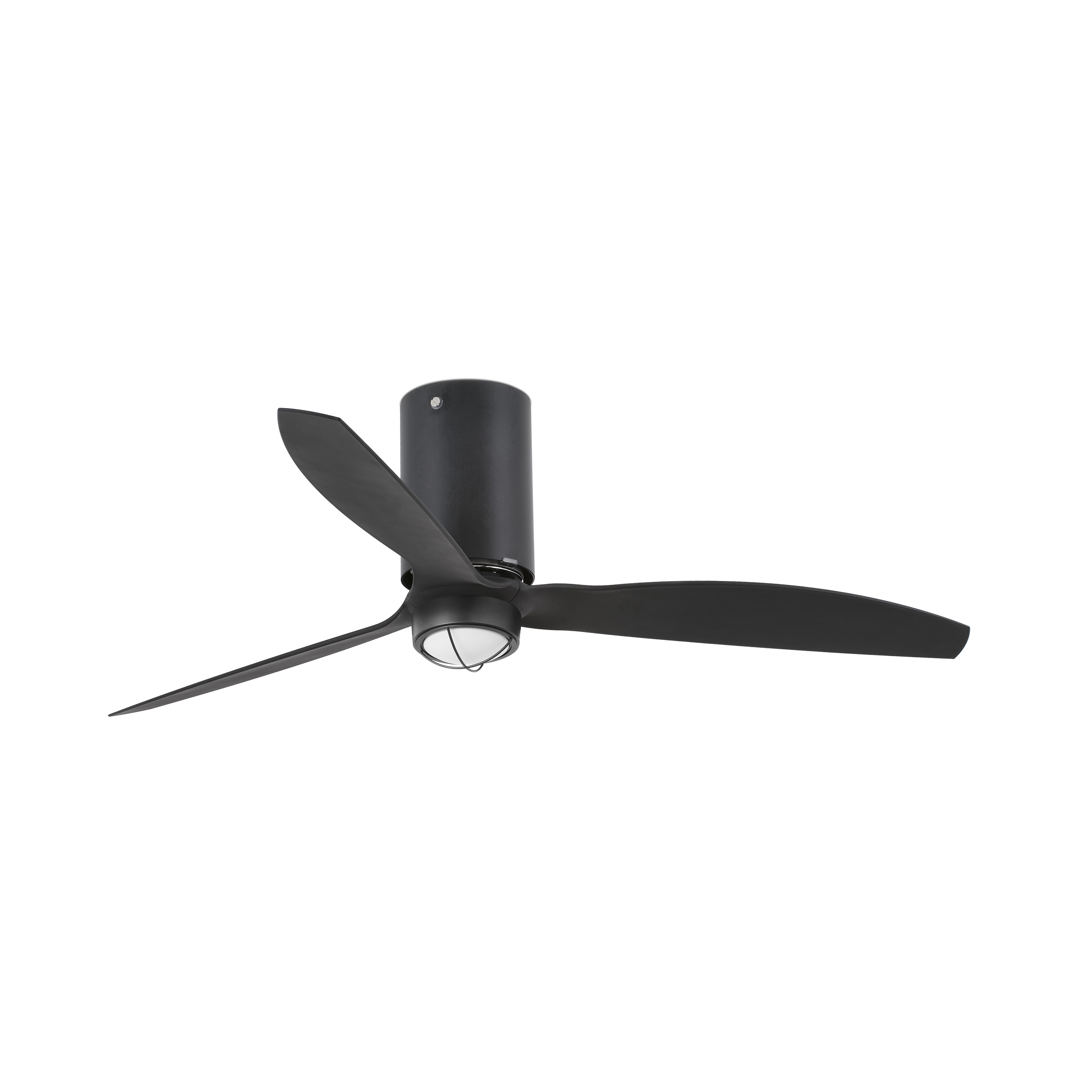 Faro Mini Tube - ventilateur de plafond avec lumière et télécommande - Ø - 17W LED inclus - noir mat