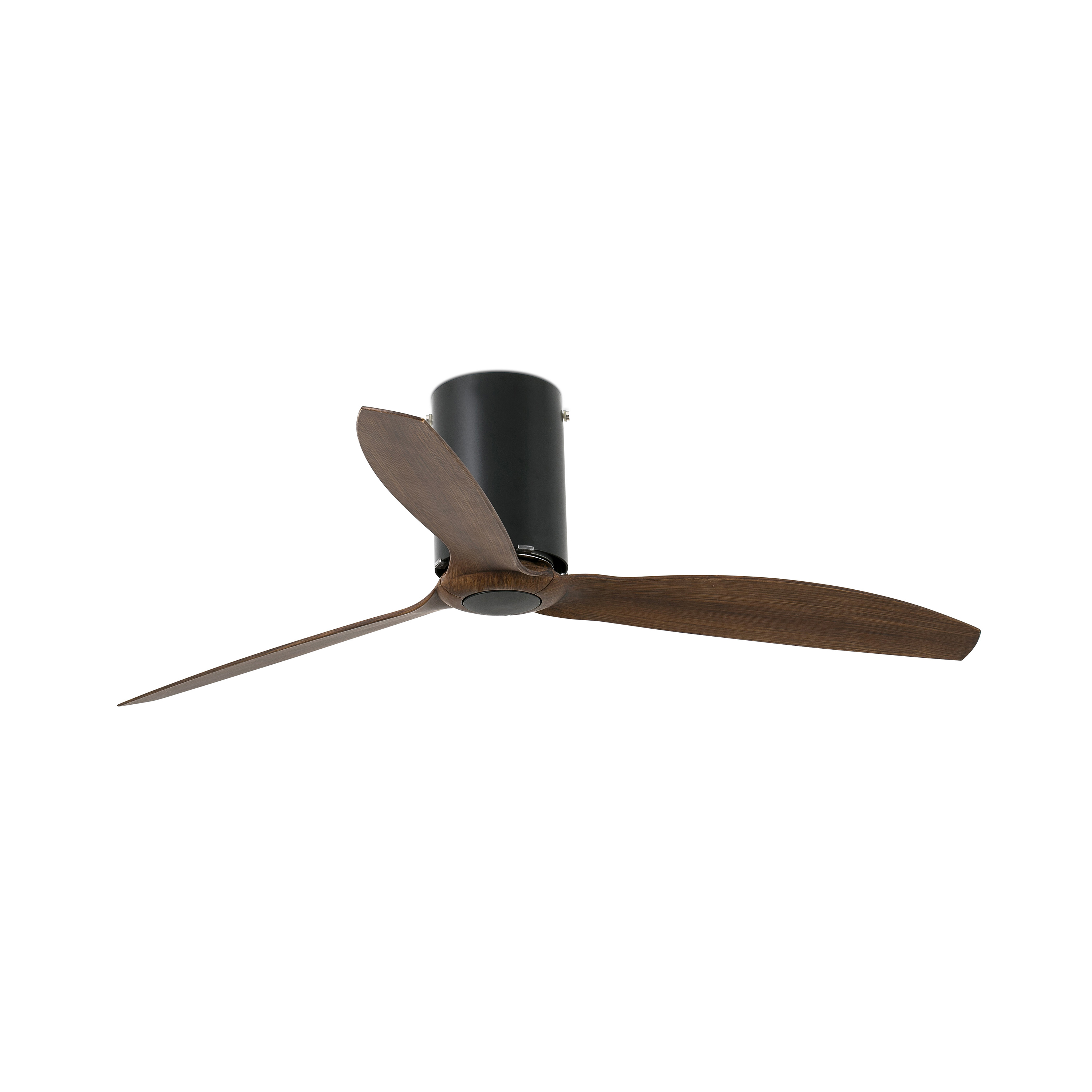 Faro Mini Tube - ventilateur de plafond avec télécommande - Ø - brun foncé et noir mat