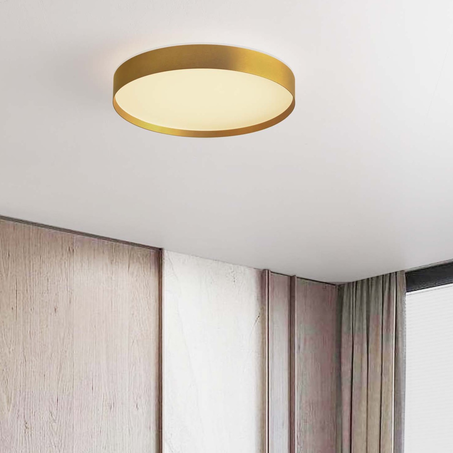 Nova Luce Roi - plafonnier - Ø ,5 cm - 37W dimmable LED inclus - or brossé