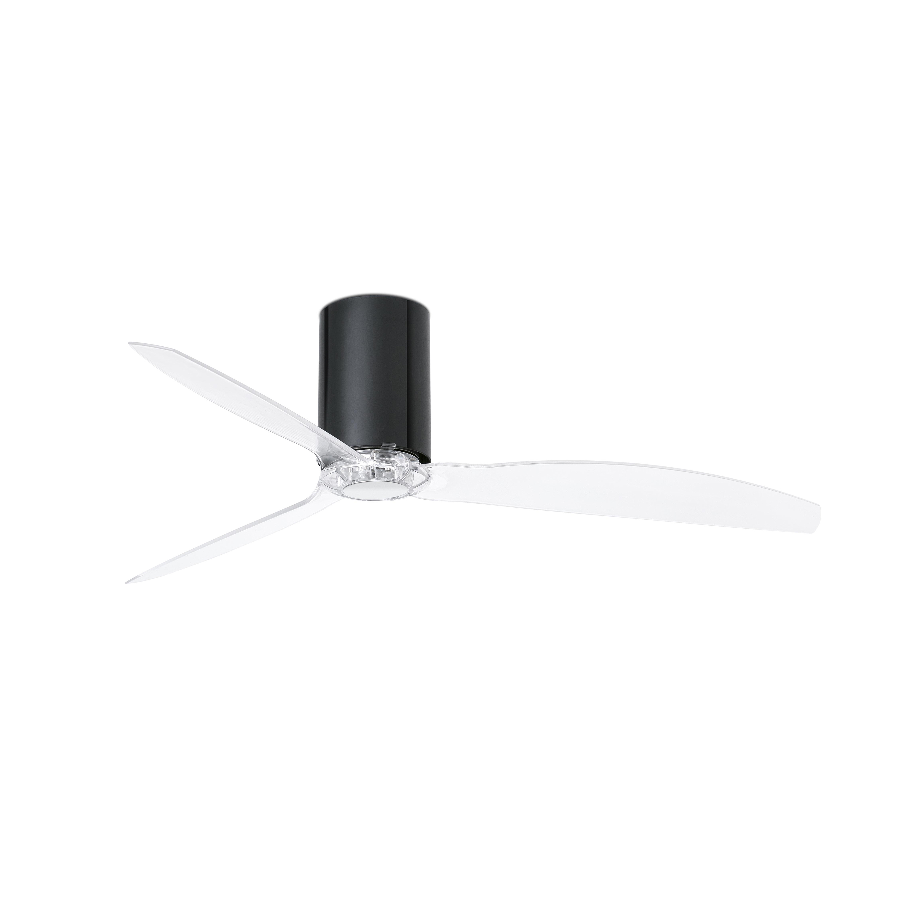 Faro Mini Tube - ventilateur de plafond avec télécommande - Ø - noir et transparent