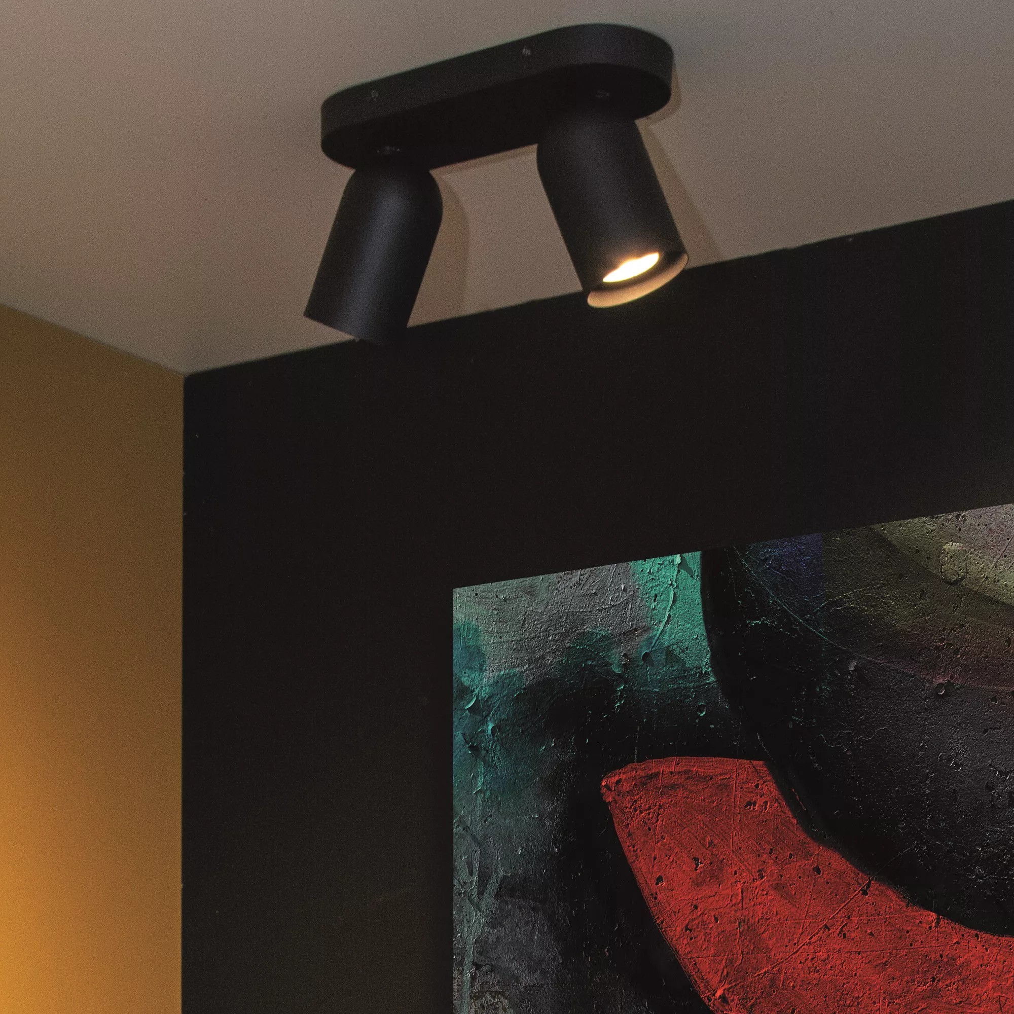 Lucide Punch - spot en saillie - x - noir