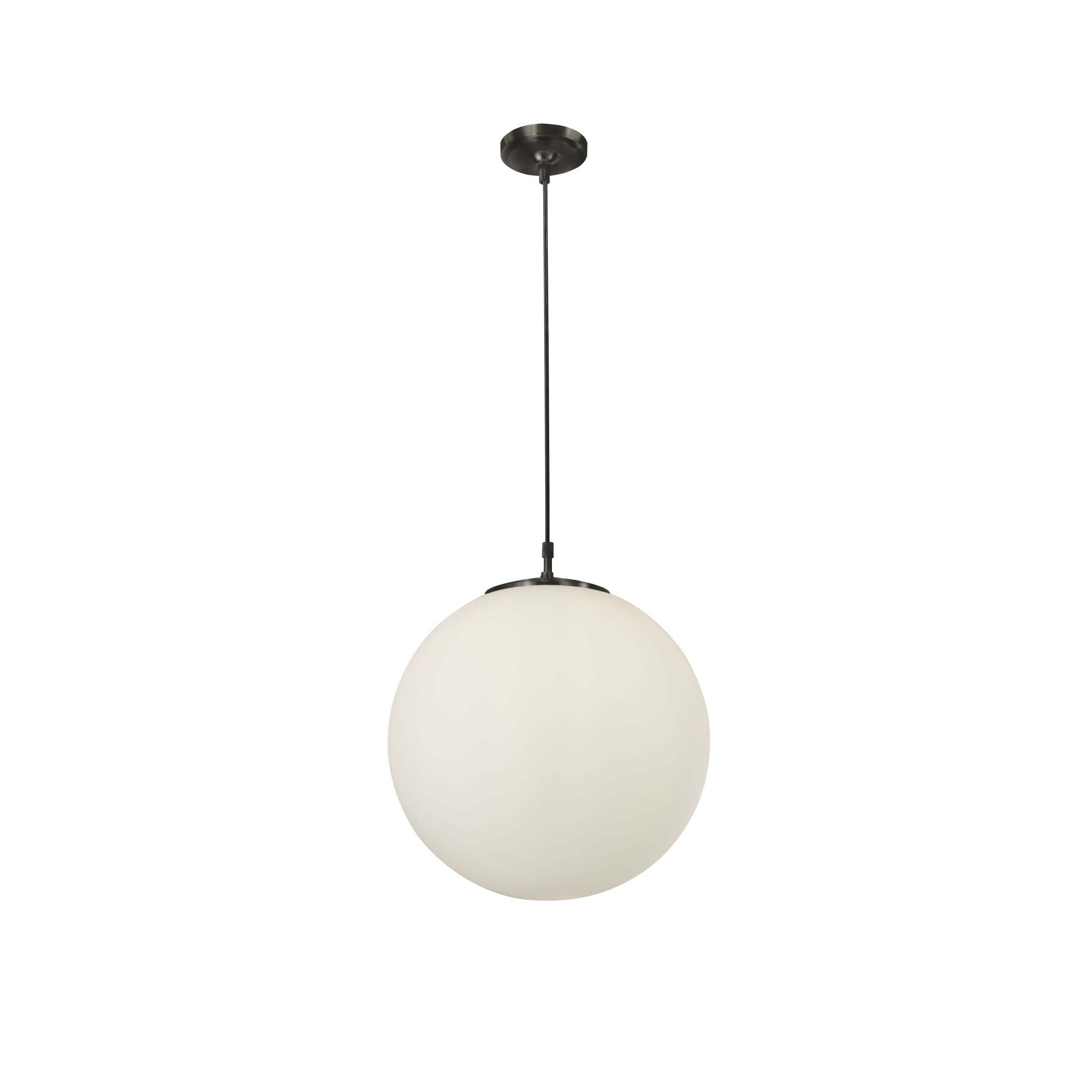 Searchlight Atom - lampe suspendue - Ø cm - opale mat et noir mat
