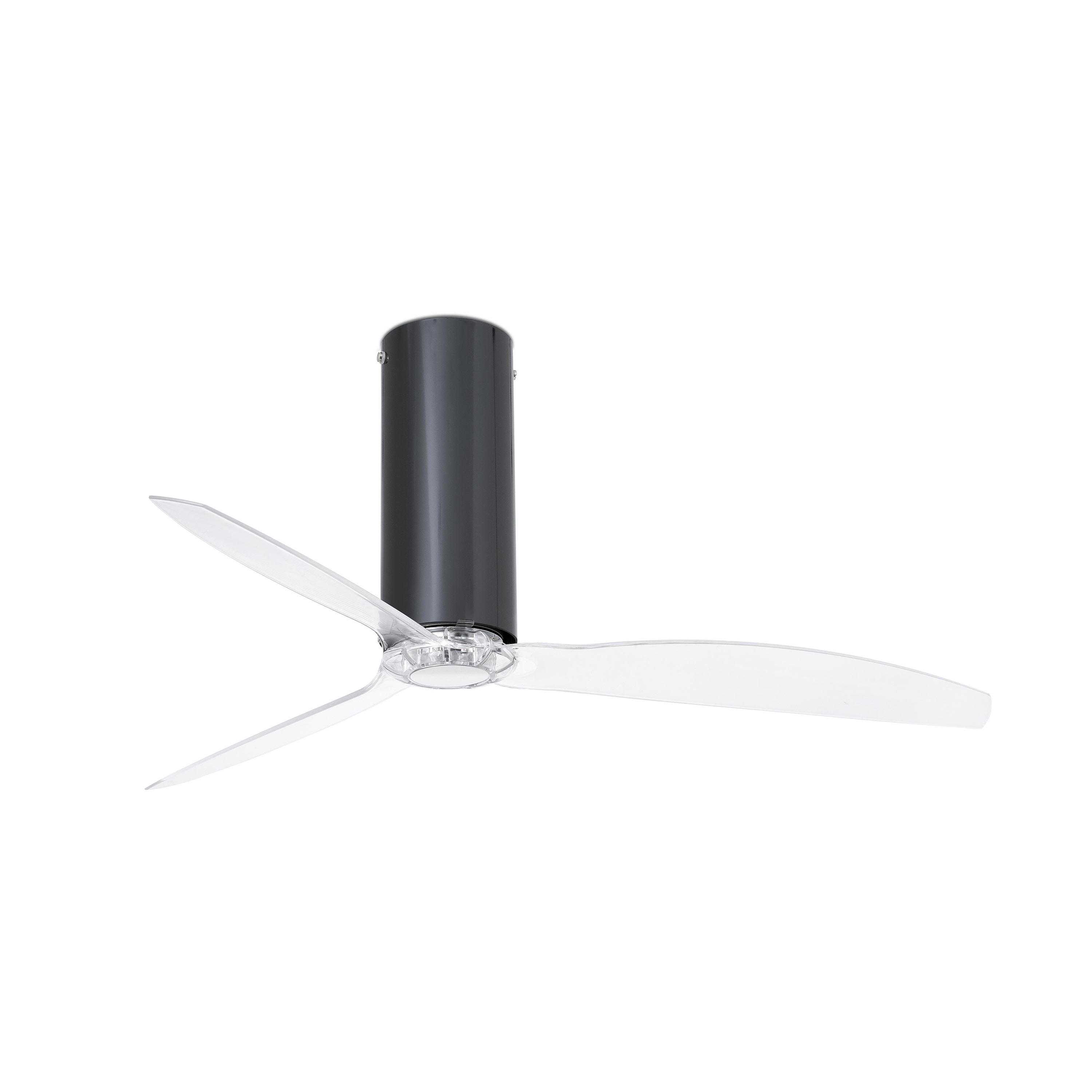 Faro Tube - ventilateur de plafond avec télécommande - Ø - noir et transparent