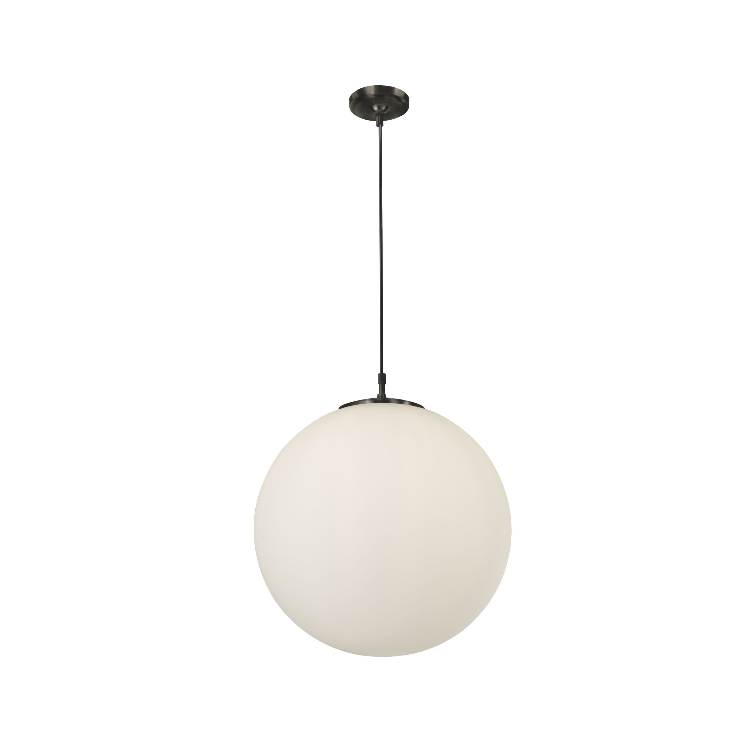 Searchlight Atom - lampe suspendue - Ø cm - opale mat et noir mat