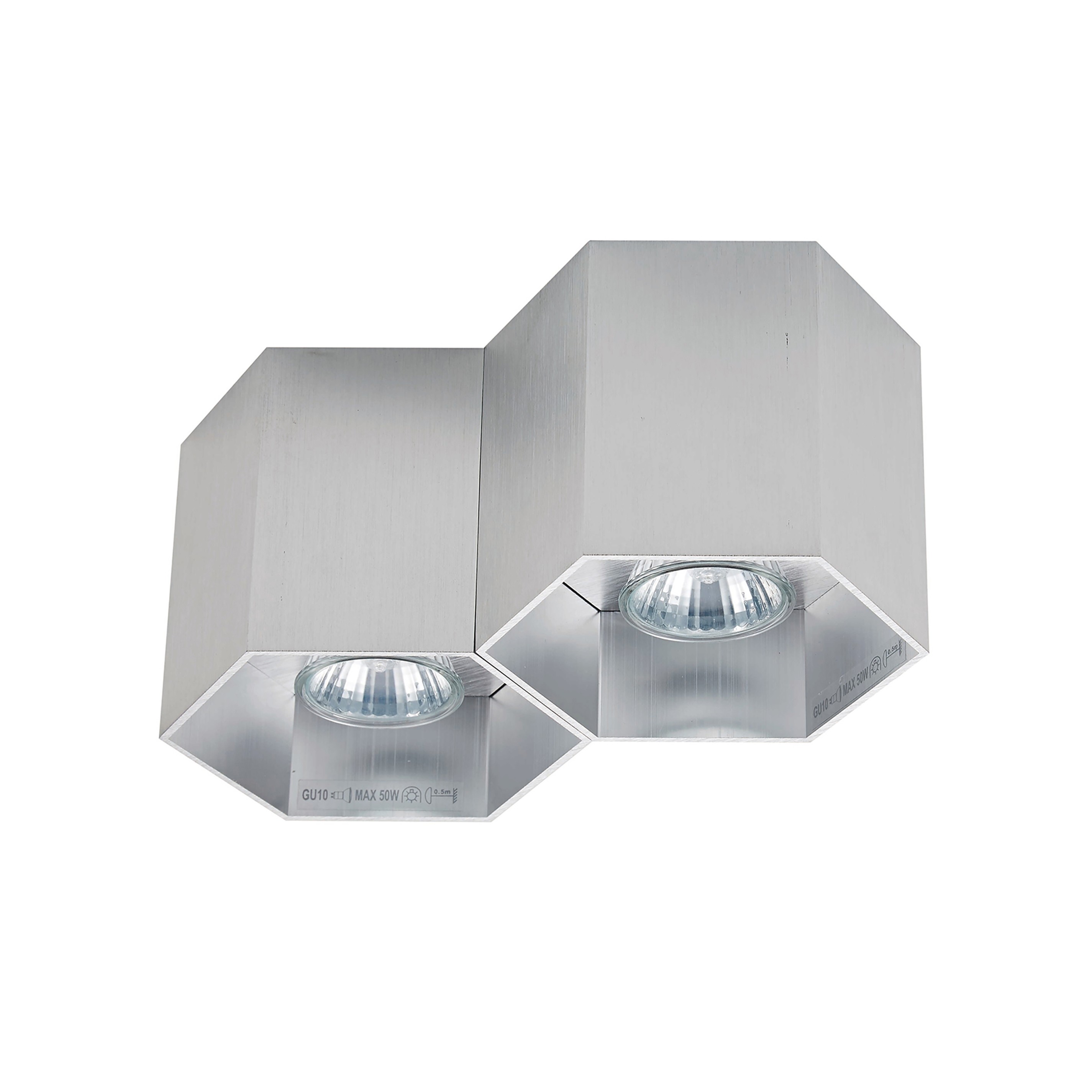 Zuma Line Polygon CL - spot en saillie 2L - x - argent
