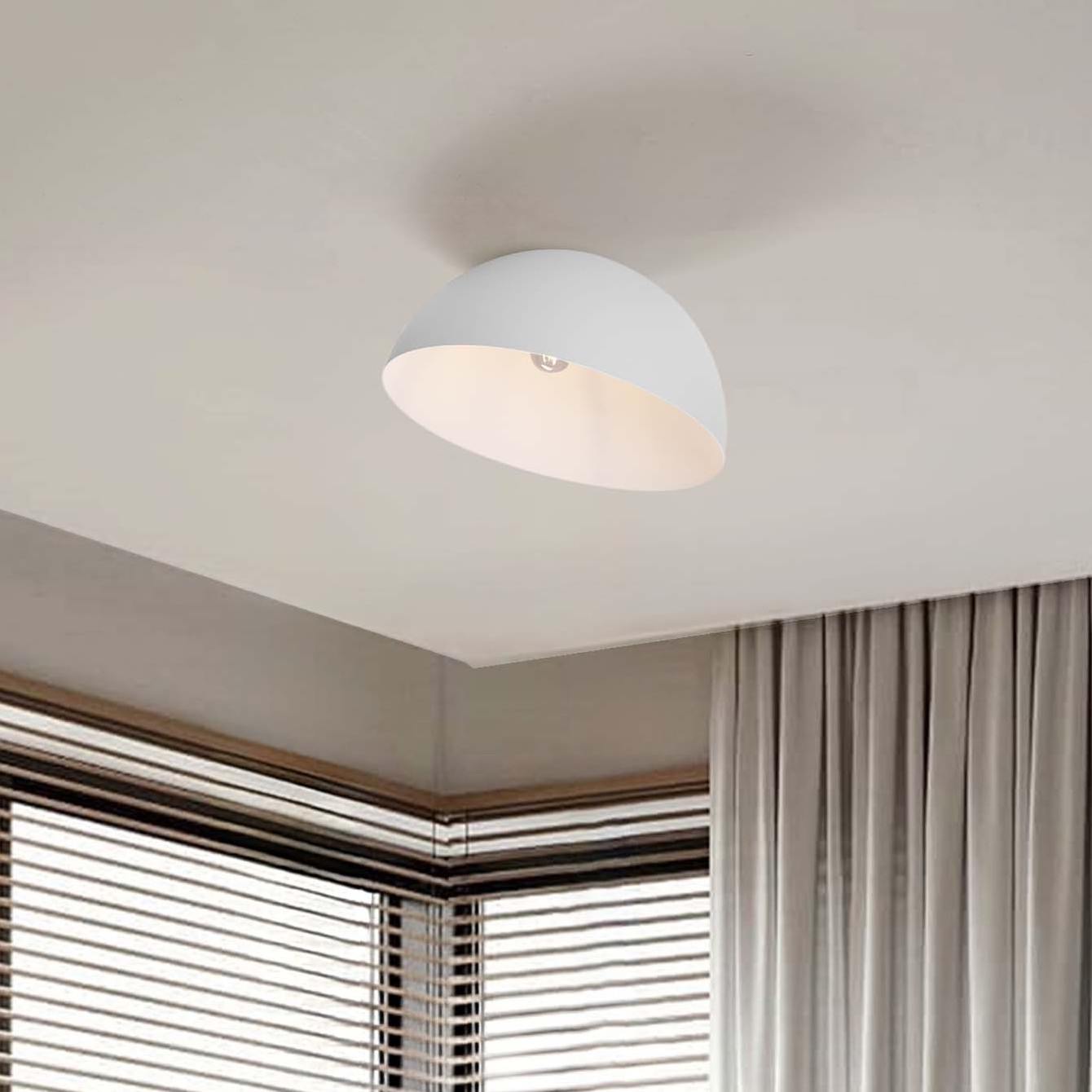 Nova Luce Onia - plafonnier - Ø cm - blanc sablé — vue 3