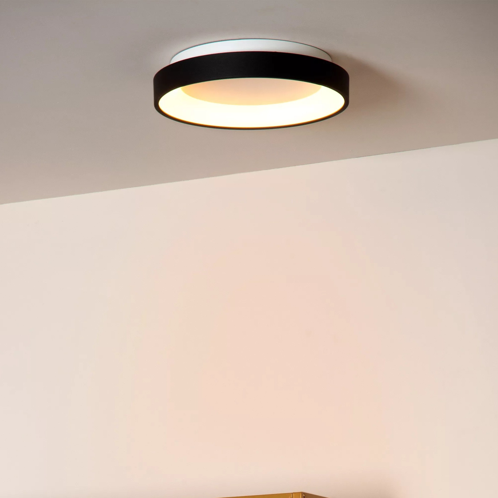 Lucide Vidal - plafonnier - Ø cm - 21W LED inclus - noir