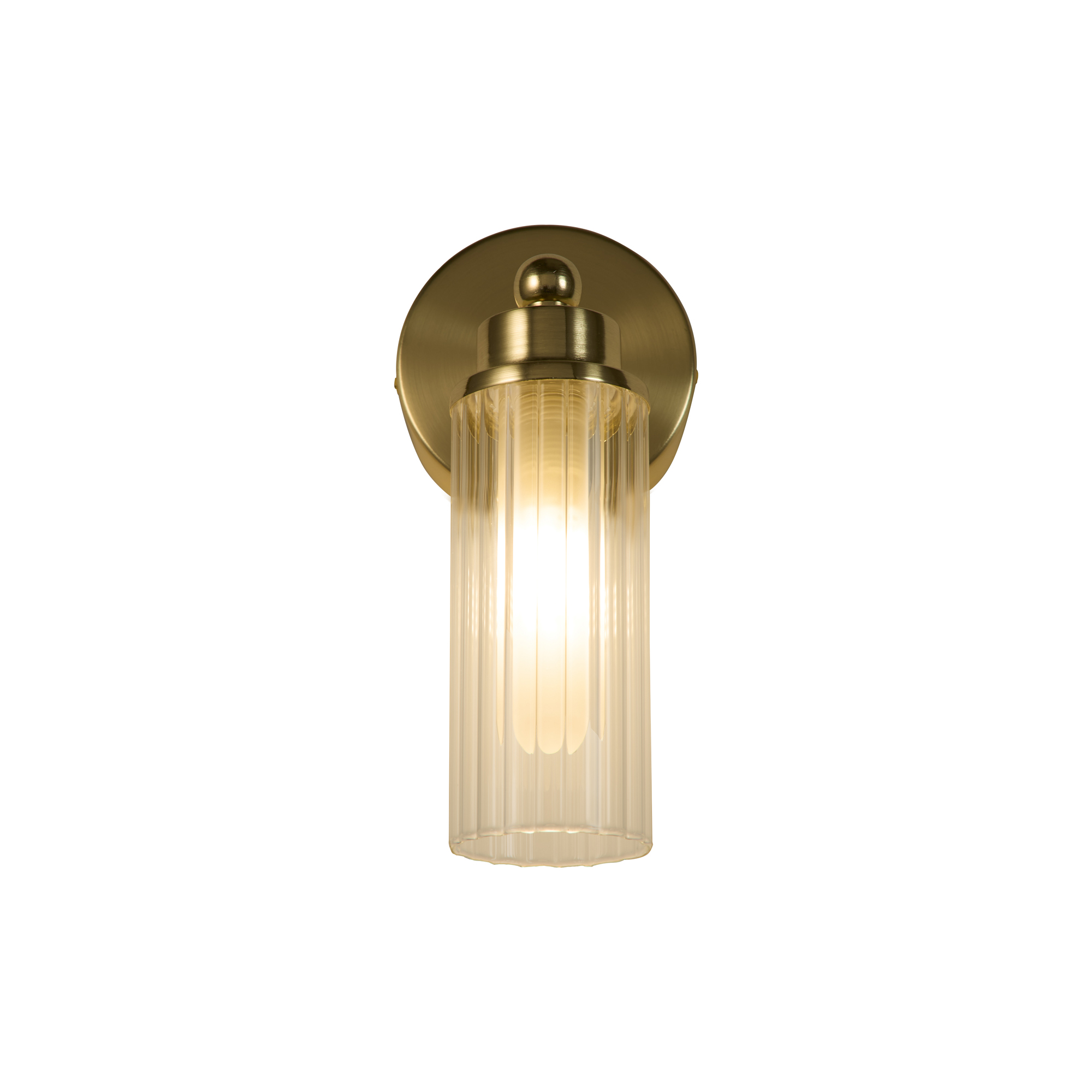 Searchlight Imperial - applique murale - cm - IP44 - laiton satiné et transparent
