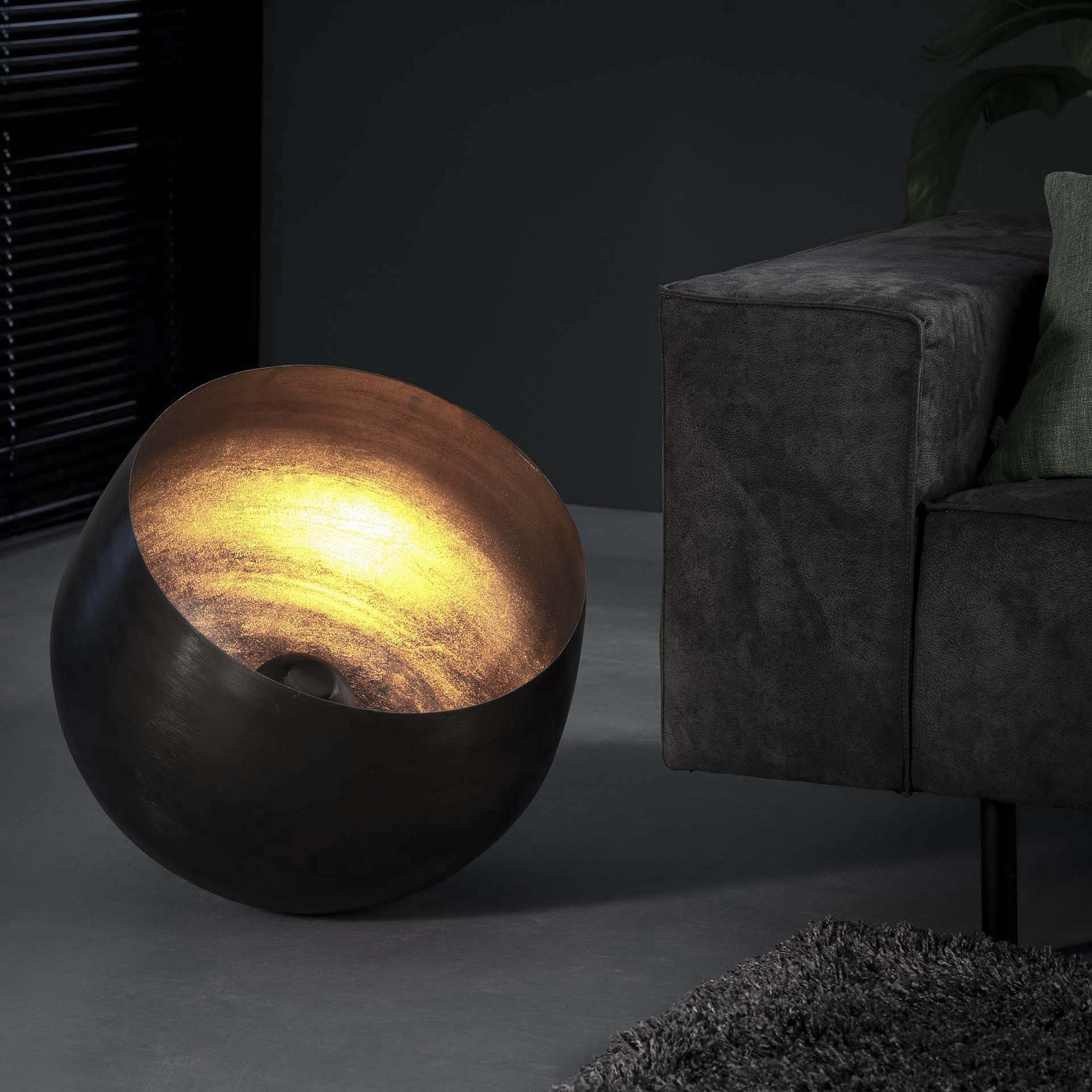 Vico Basket - lampadaire - Ø cm - nickel noir