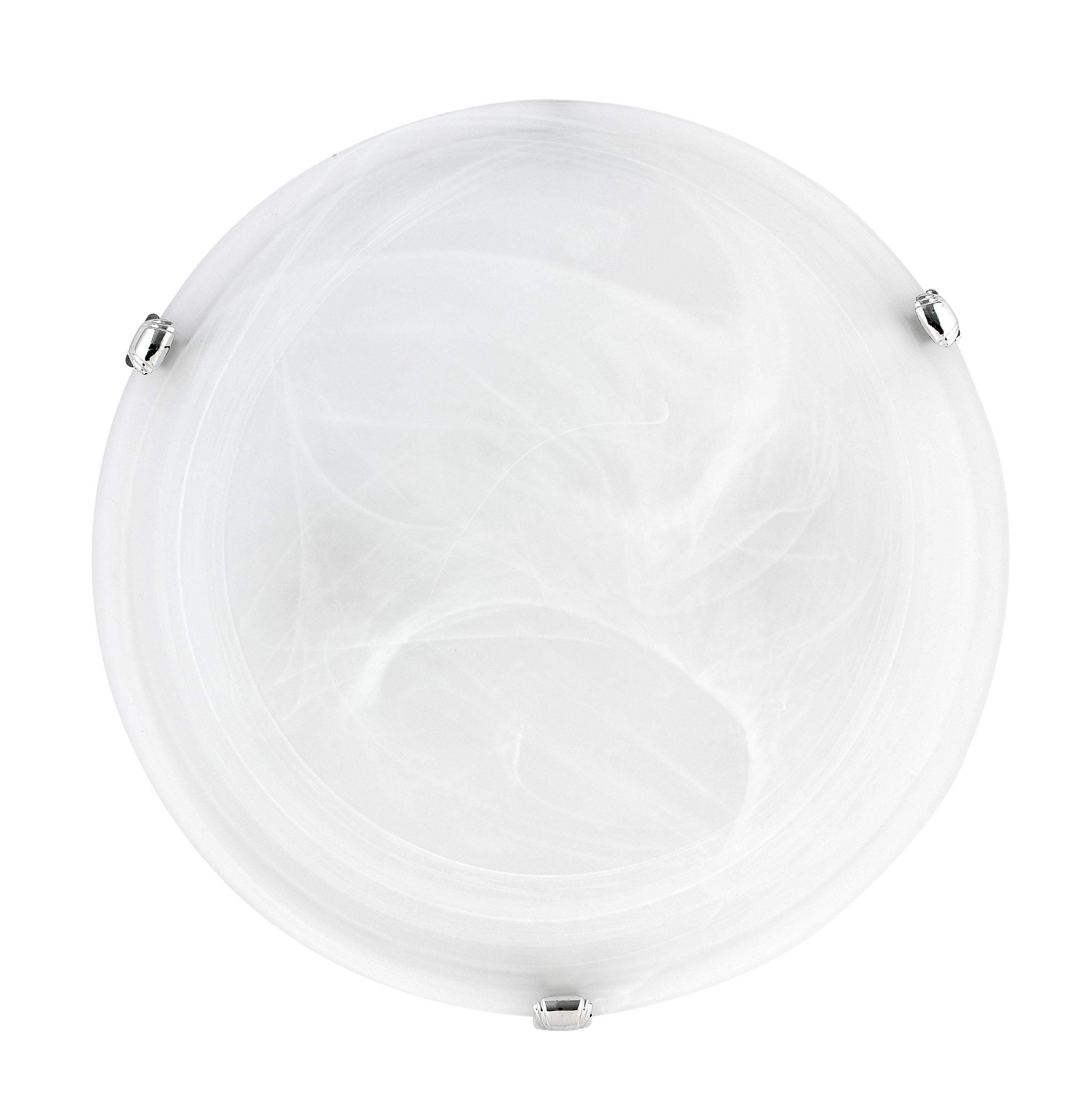 Nova Luce Giorno - plafonnier - Ø ,5 cm - albâtre et chrome
