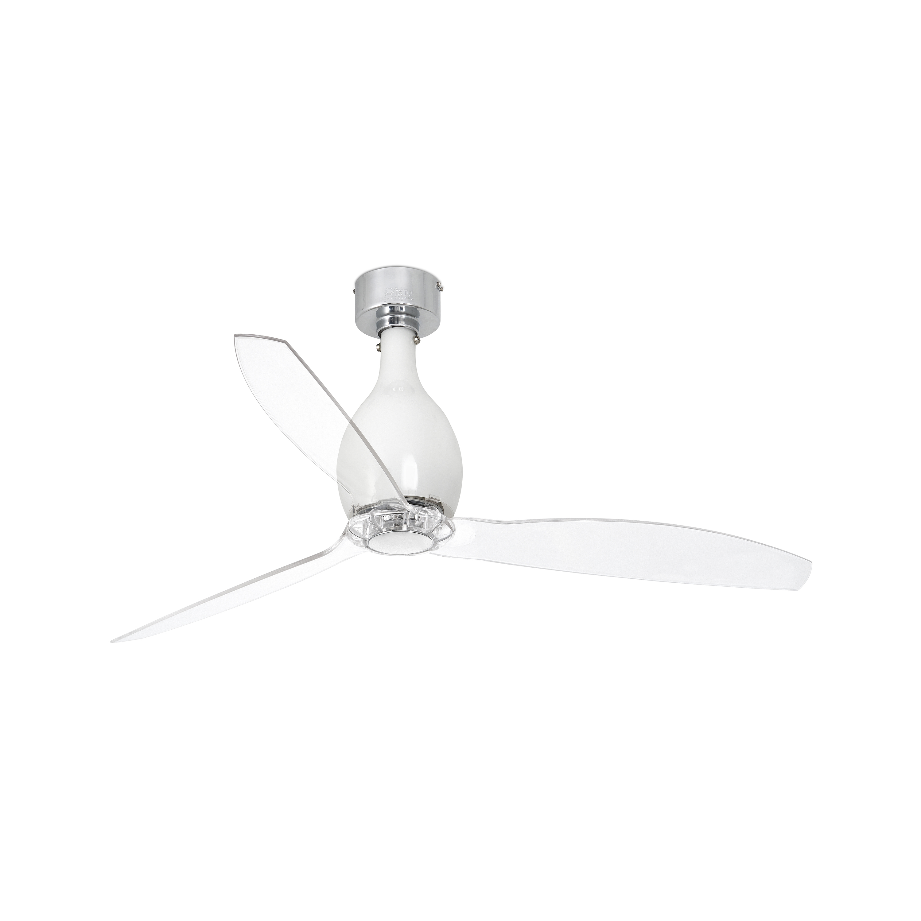 Faro Mini Eterfan - ventilateur de plafond avec télécommande - Ø - blanc et transparent