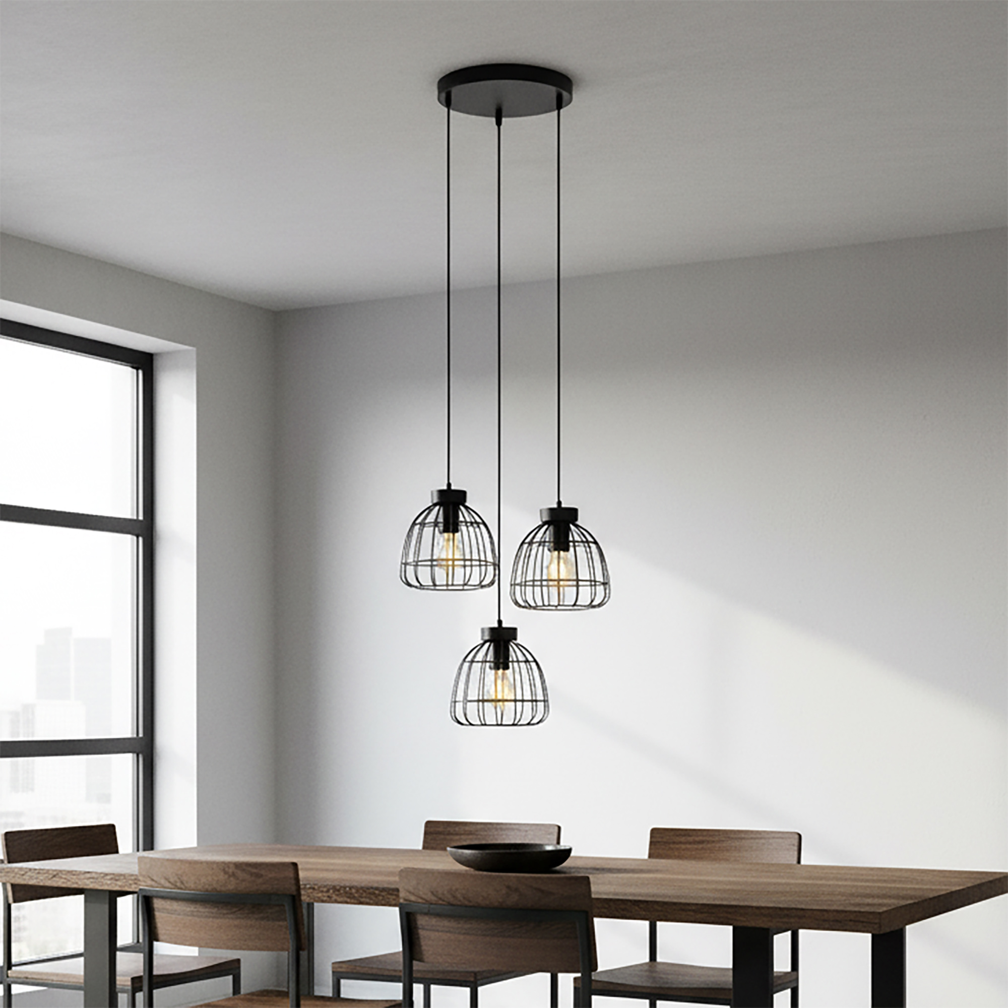Lucide Filox - lampe suspendue - Ø 44,5 x - noir