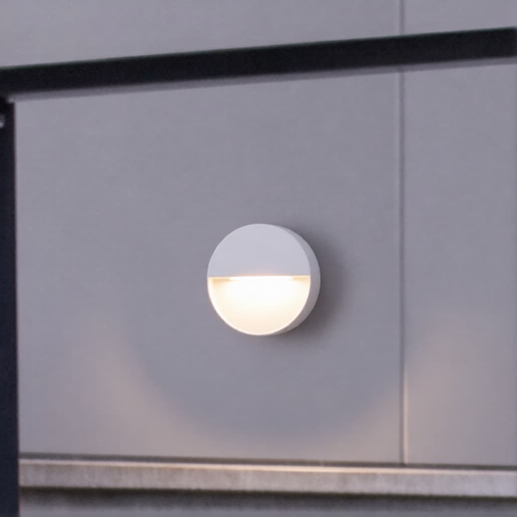 Nova Luce Rodix - applique murale extérieure - Ø ,1 cm - 5W LED inclus - IP54 - blanc sablé