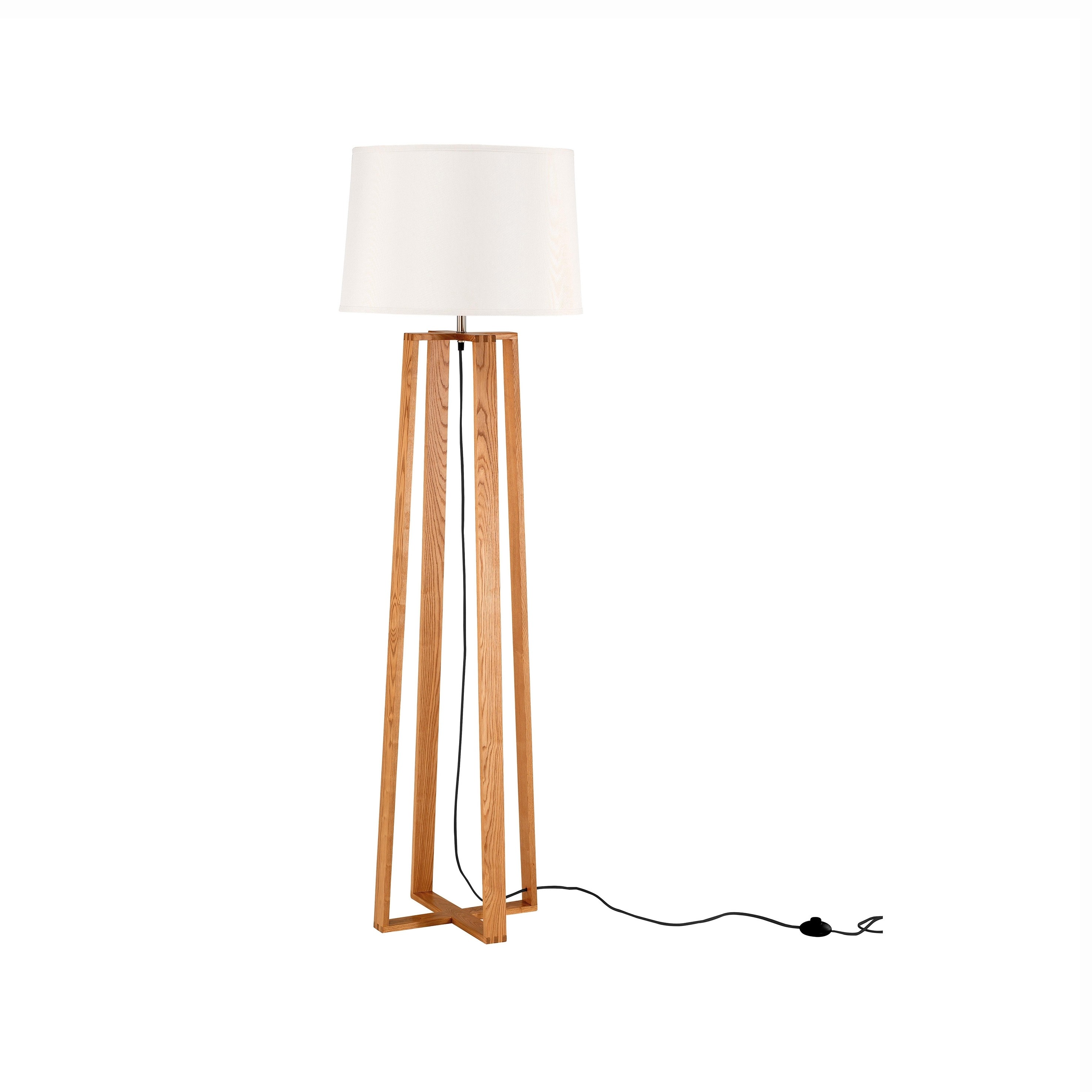 Nova Luce Alma - lampadaire - - blanc et marron