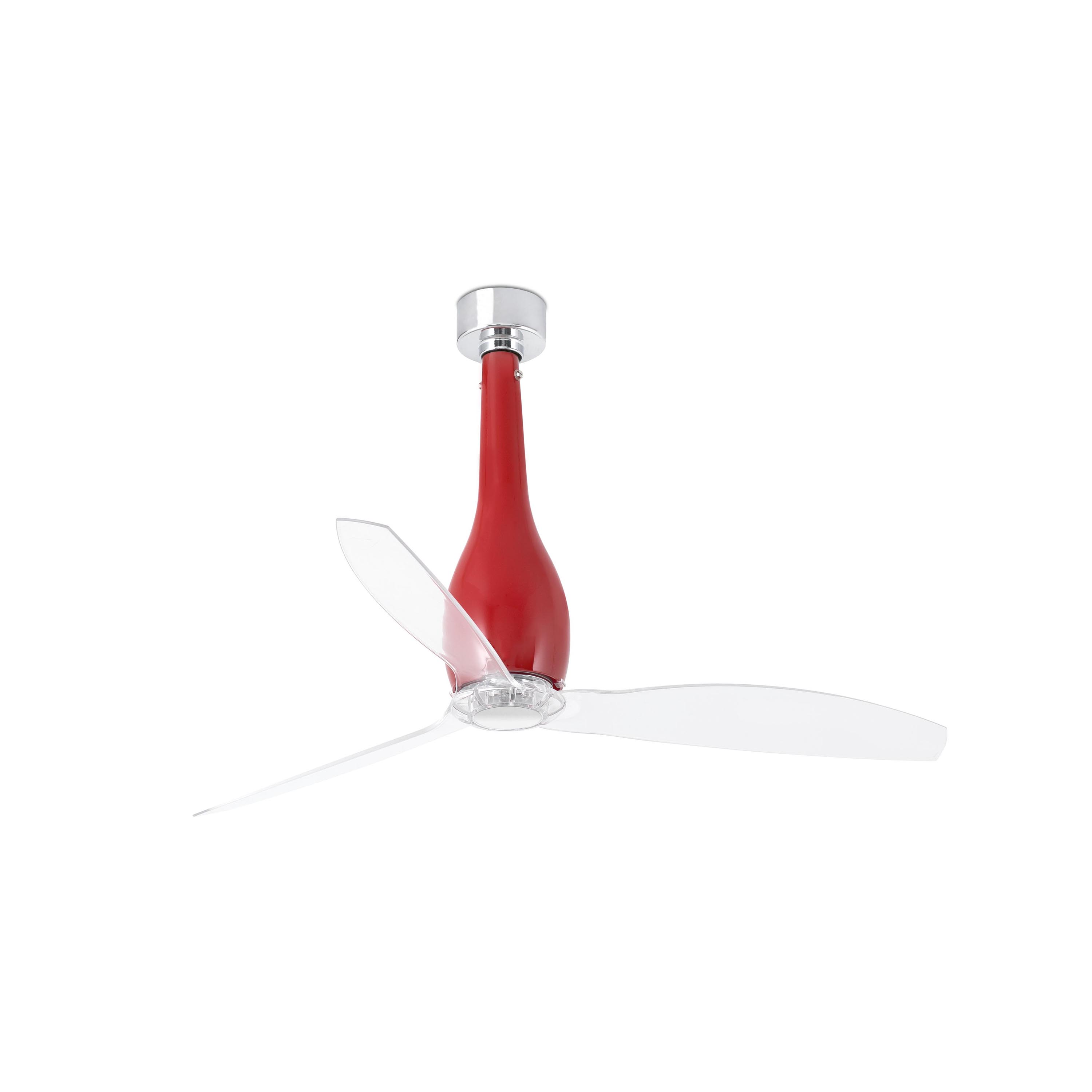 Faro Eterfan - ventilateur de plafond avec télécommande - Ø - rouge et transparent