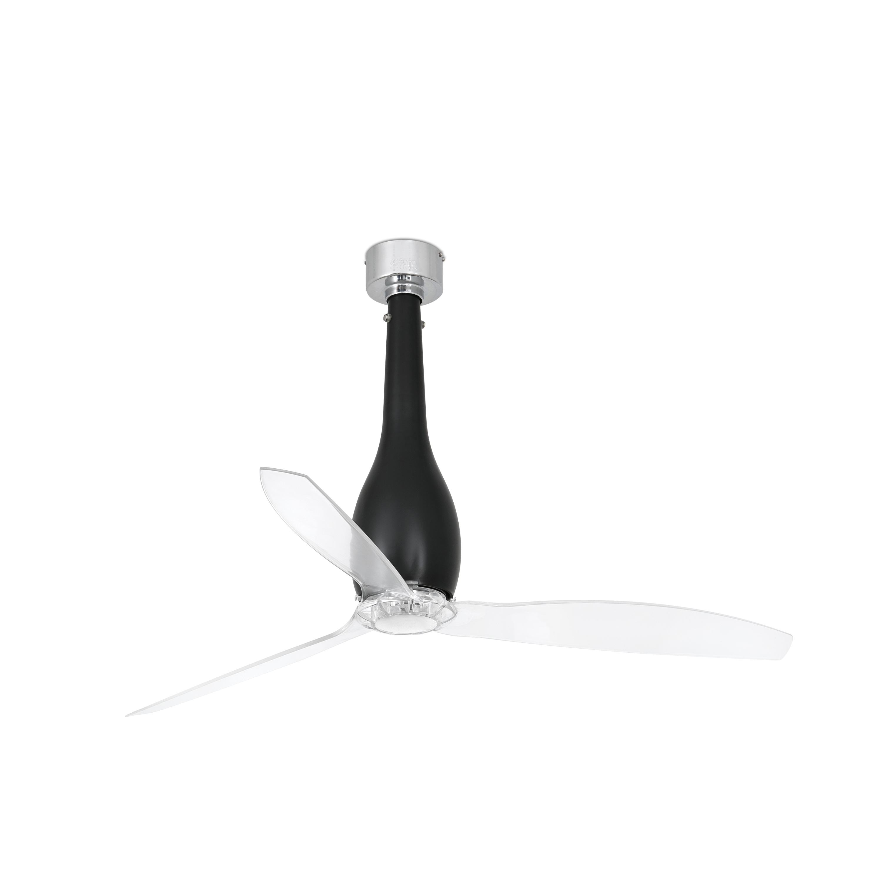 Faro Eterfan - ventilateur de plafond avec télécommande - Ø - noir mat et transparent