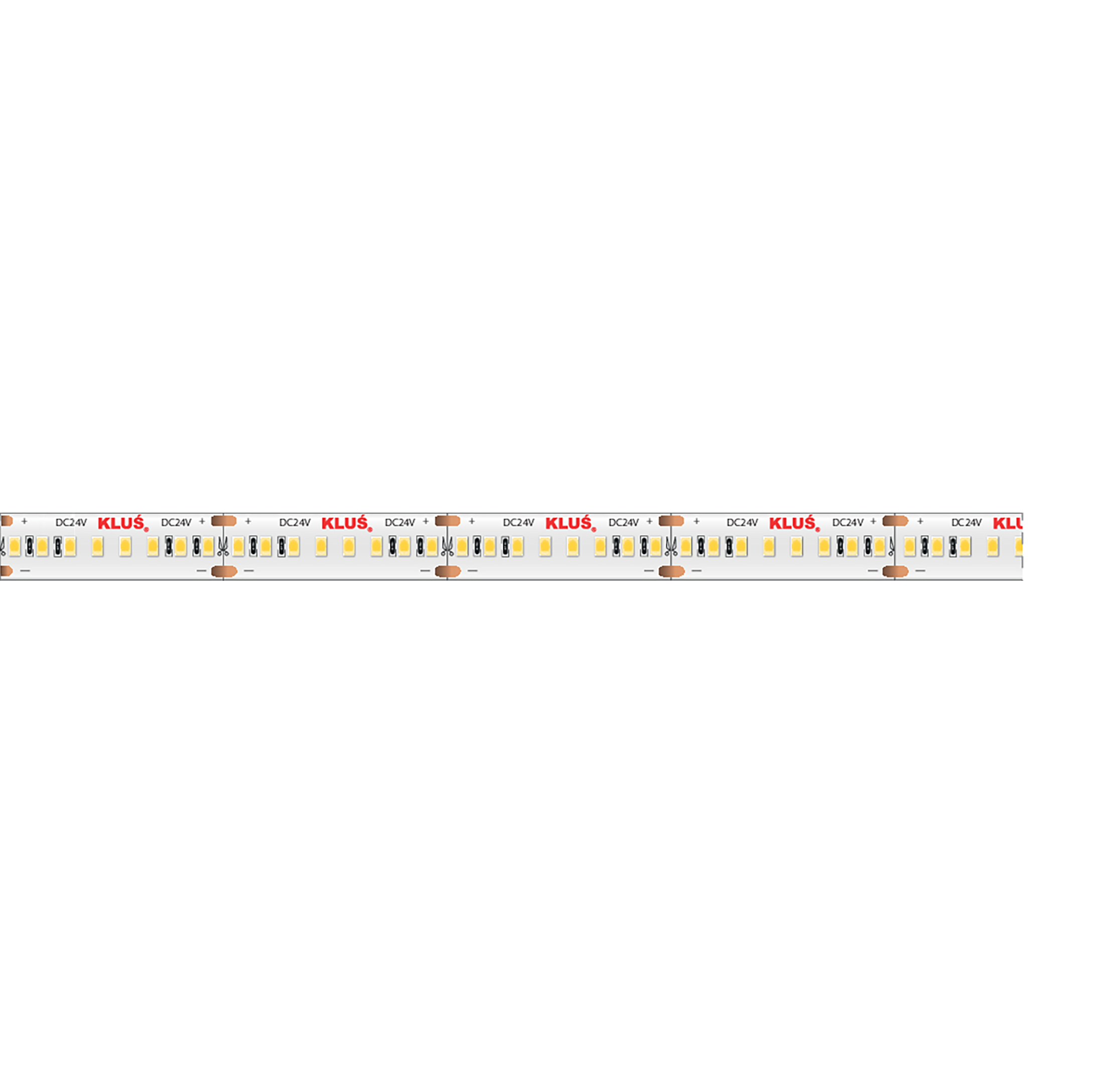 KLUS Bande LED - largeur 1cm, longueur - 24Vdc - dimmable - 9,6W LED par mètre - 240 LED par mètre - IP20