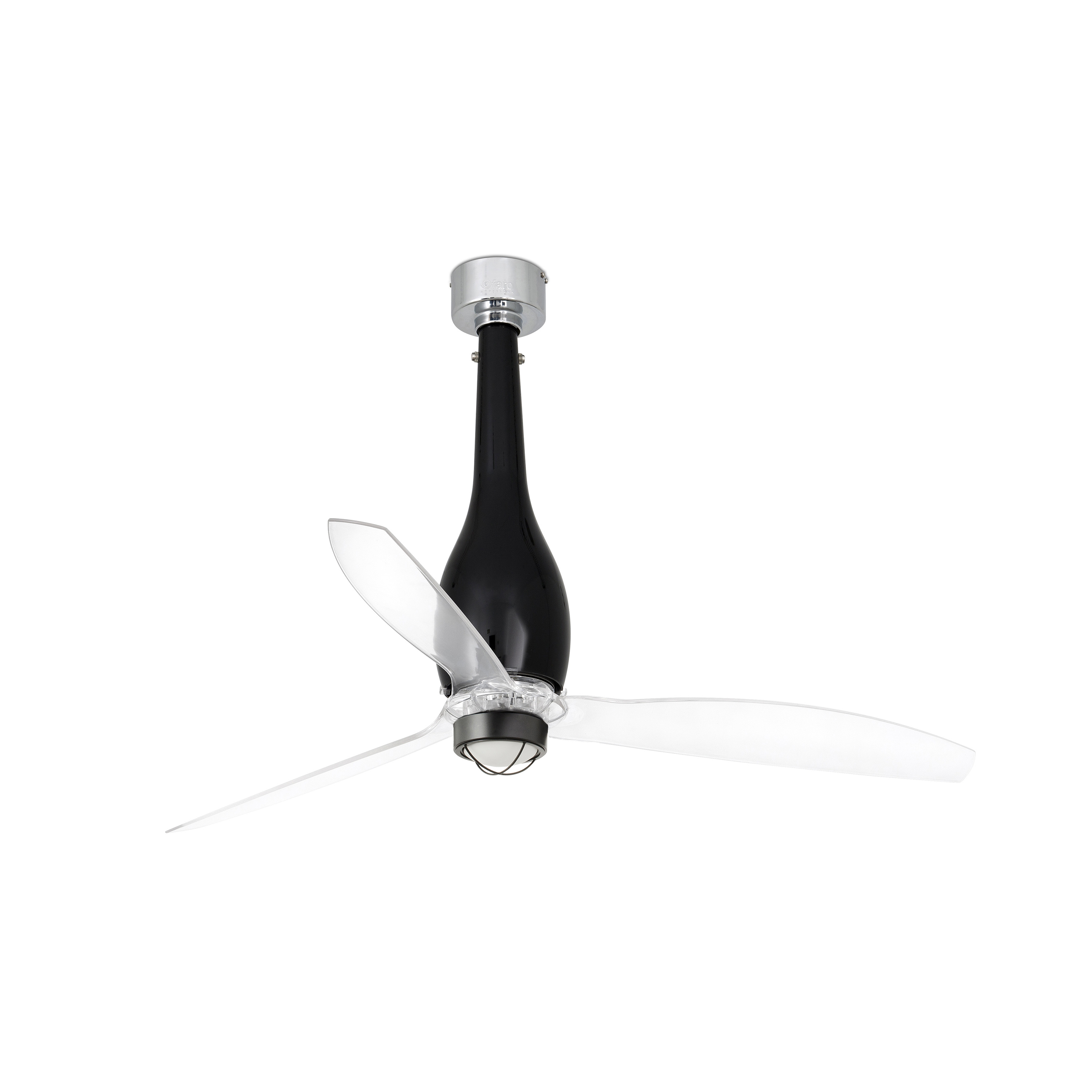 Faro Eterfan - ventilateur de plafond avec lumière et télécommande - Ø - 17W LED inclus - noir et transparent