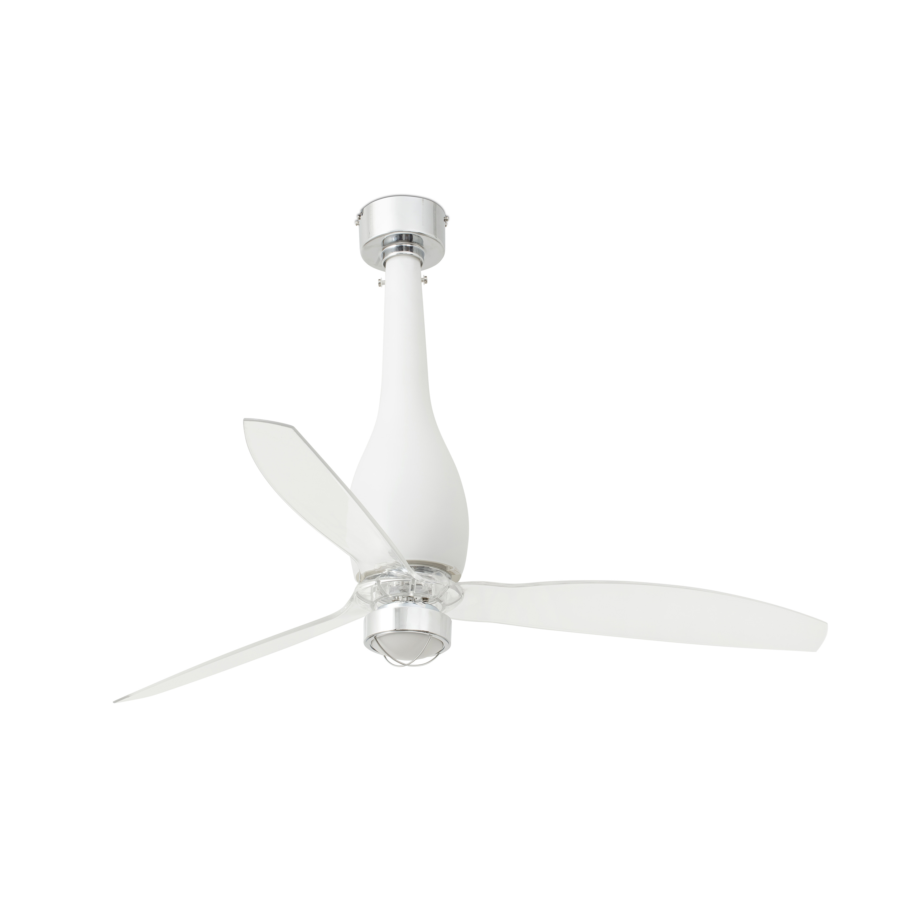 Faro Eterfan - ventilateur de plafond avec lumière et télécommande - Ø - 17W LED inclus - blanc mat et transparent