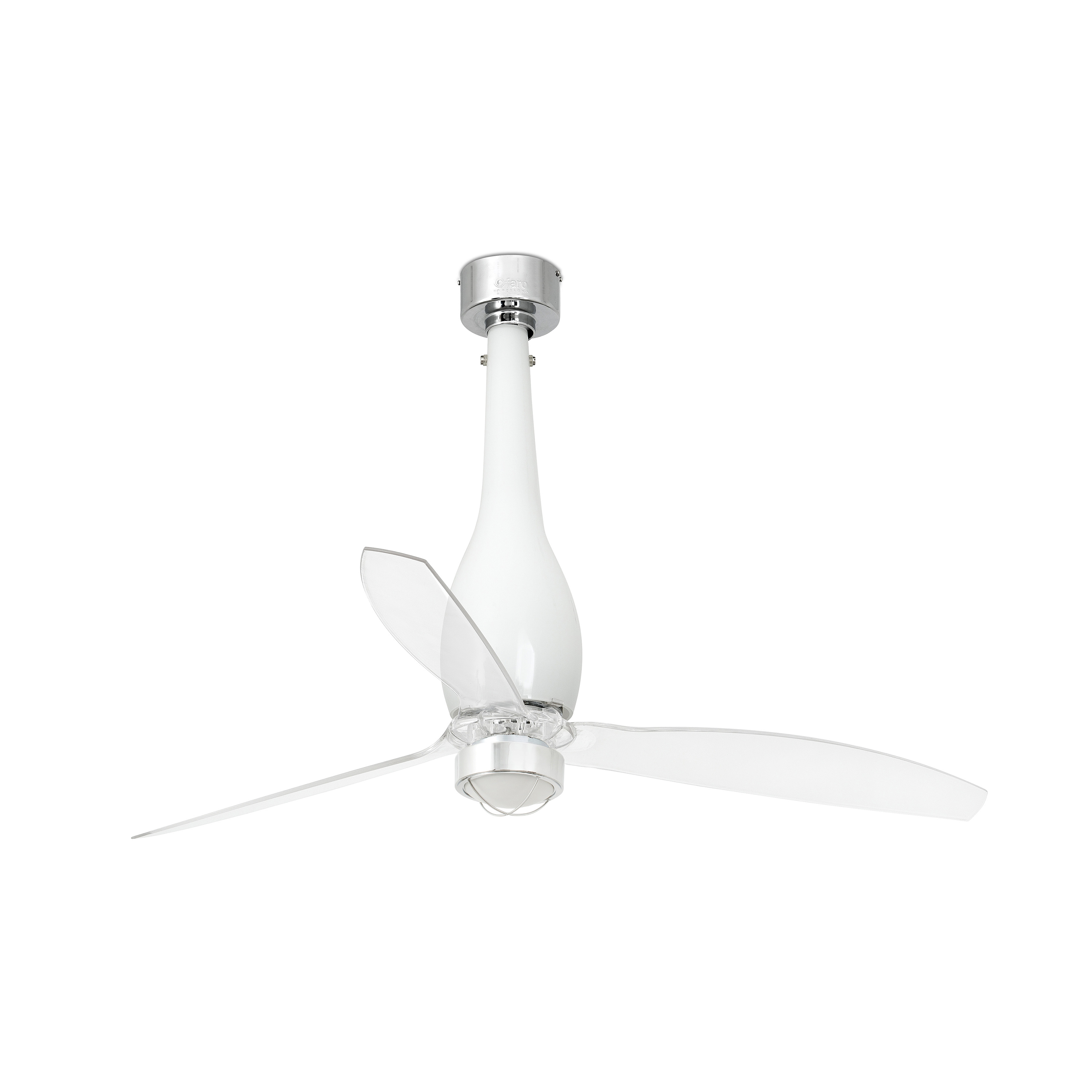 Faro Eterfan - ventilateur de plafond avec lumière et télécommande - Ø - 17W LED inclus - blanc et transparent