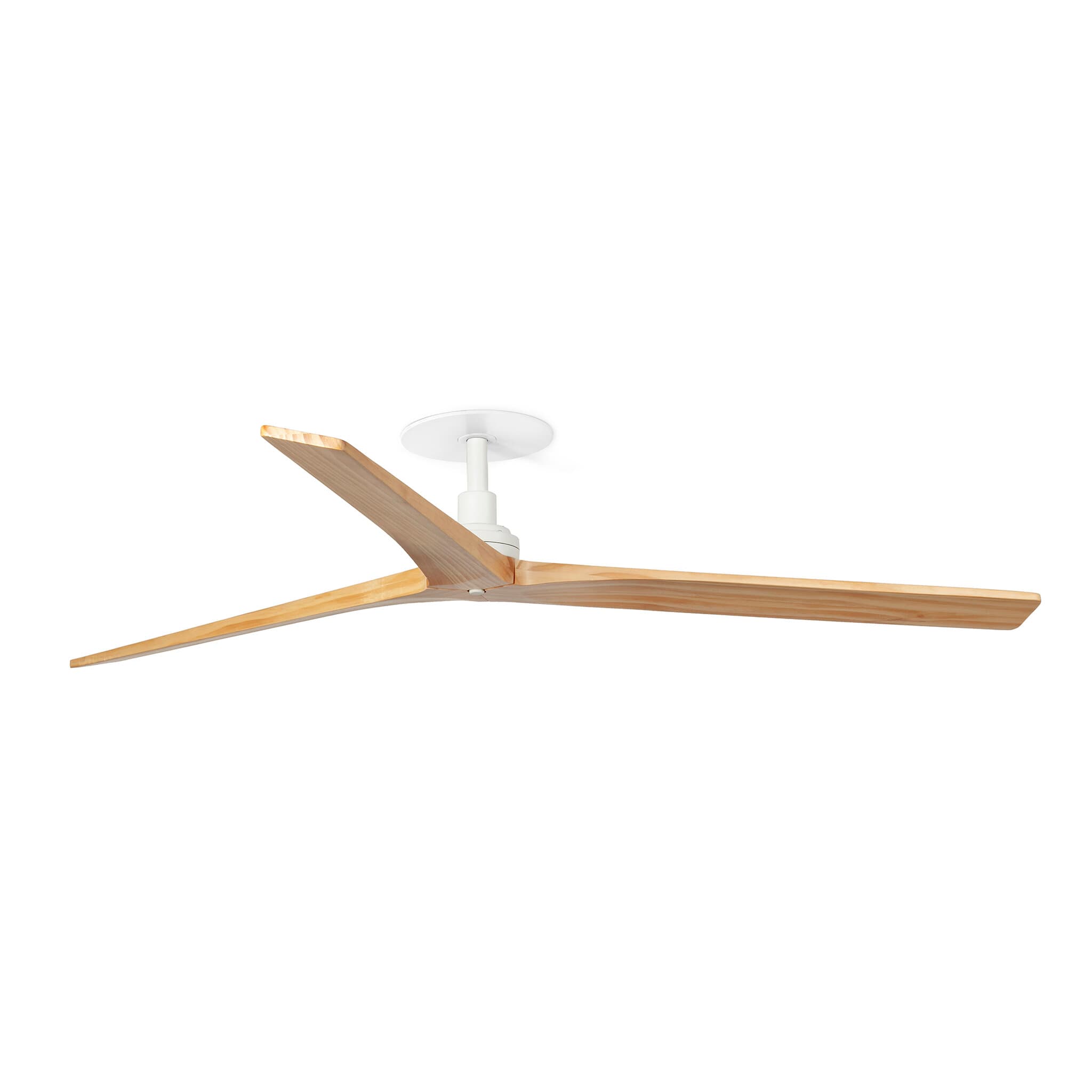 Faro Klim L - ventilateur de plafond avec rosace encastrée - Ø 150 cm - blanc mat et pin