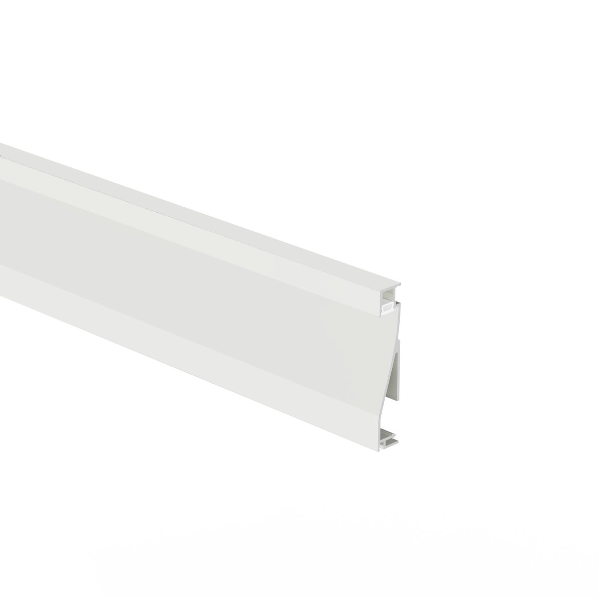 Klus Olis - plinthe en aluminium - 1,4 x 8 cm - blanc