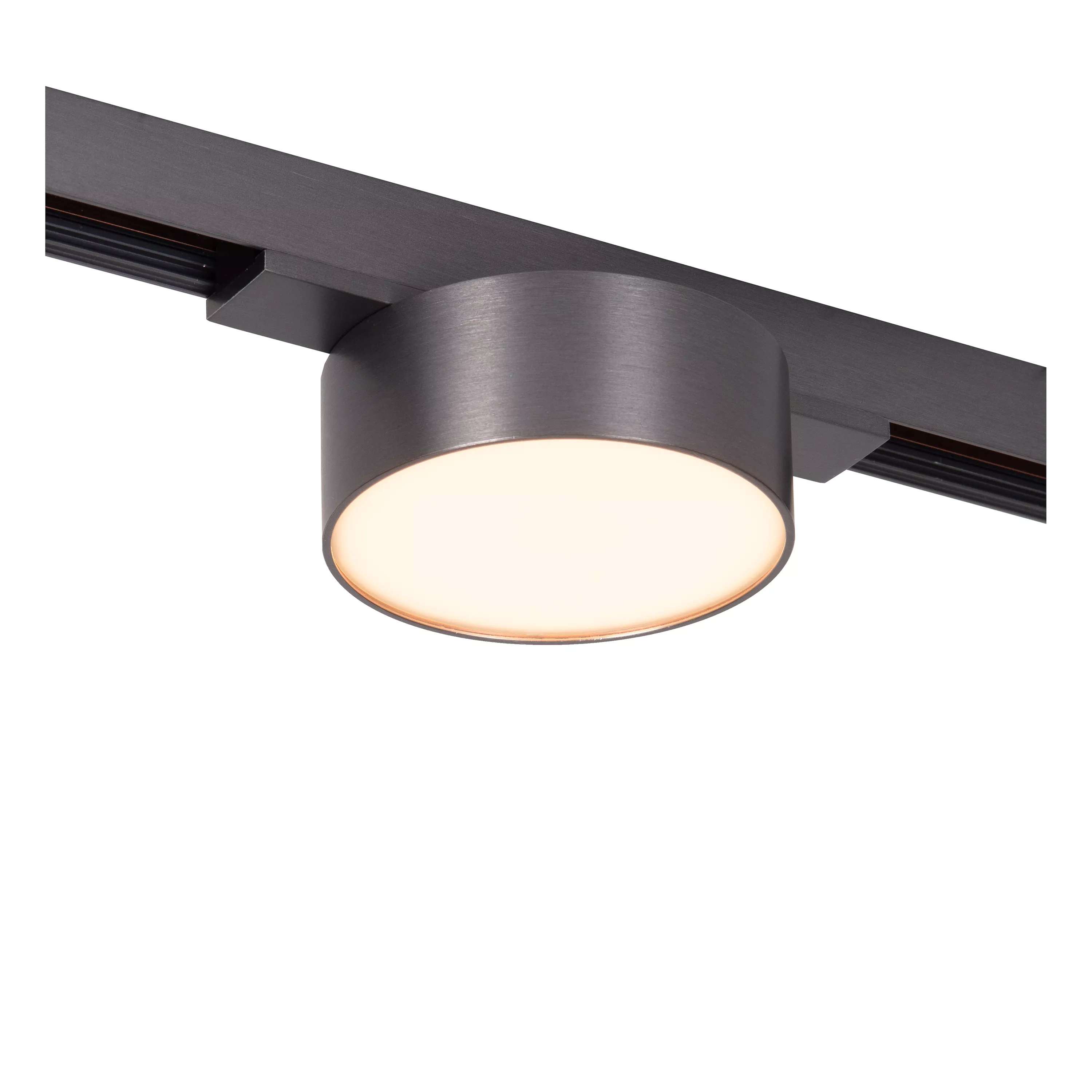 Lucide Linial Fixt - système de rails magnétiques - spot sur rail - Ø 7,4 x 4,5 cm - LED 6W incl. - Fonction de gradation et couleur de lumière réglable via l"application - noir chrome mat
