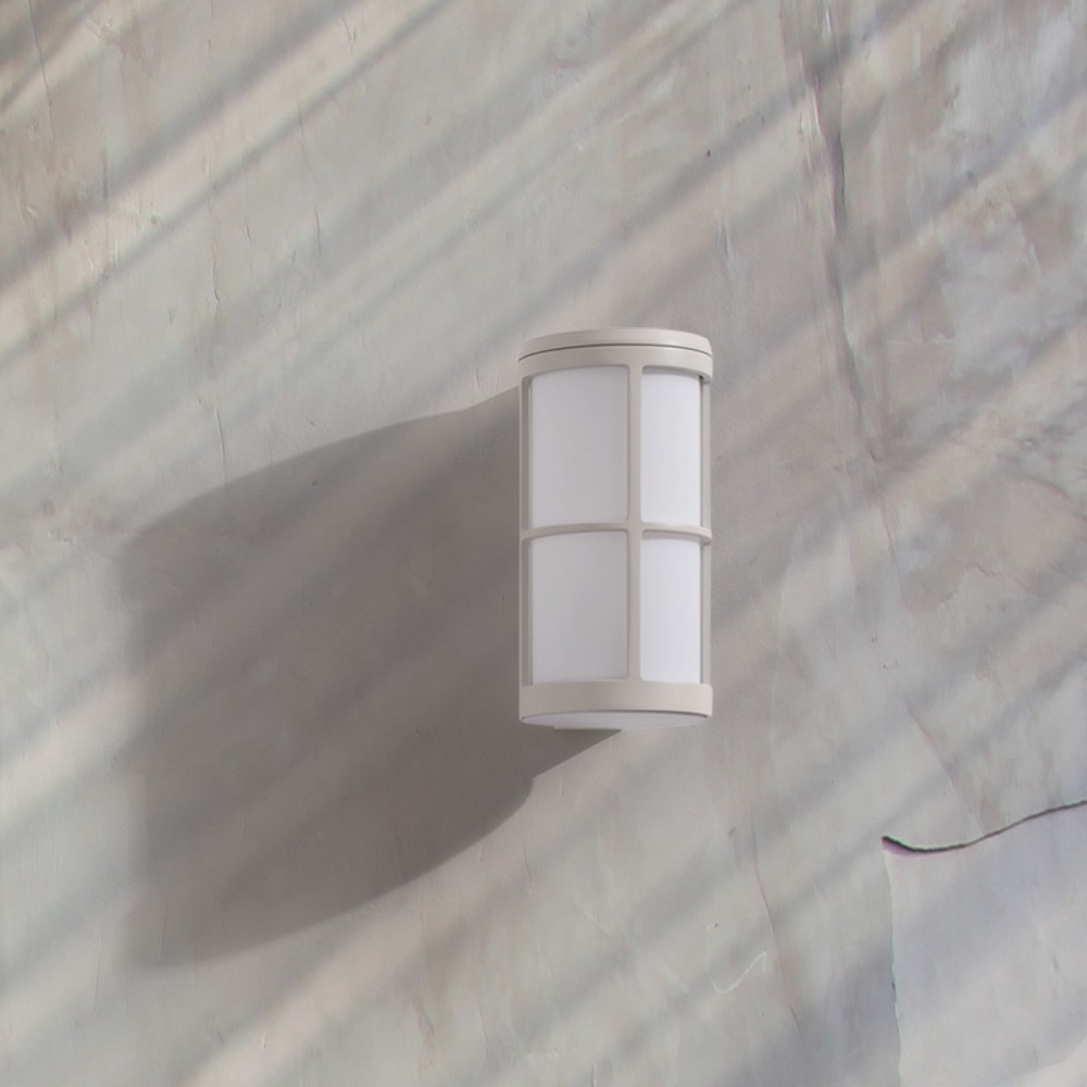 Nova Luce Stone - applique murale extérieure - Ø x - IP54 - blanc sablé