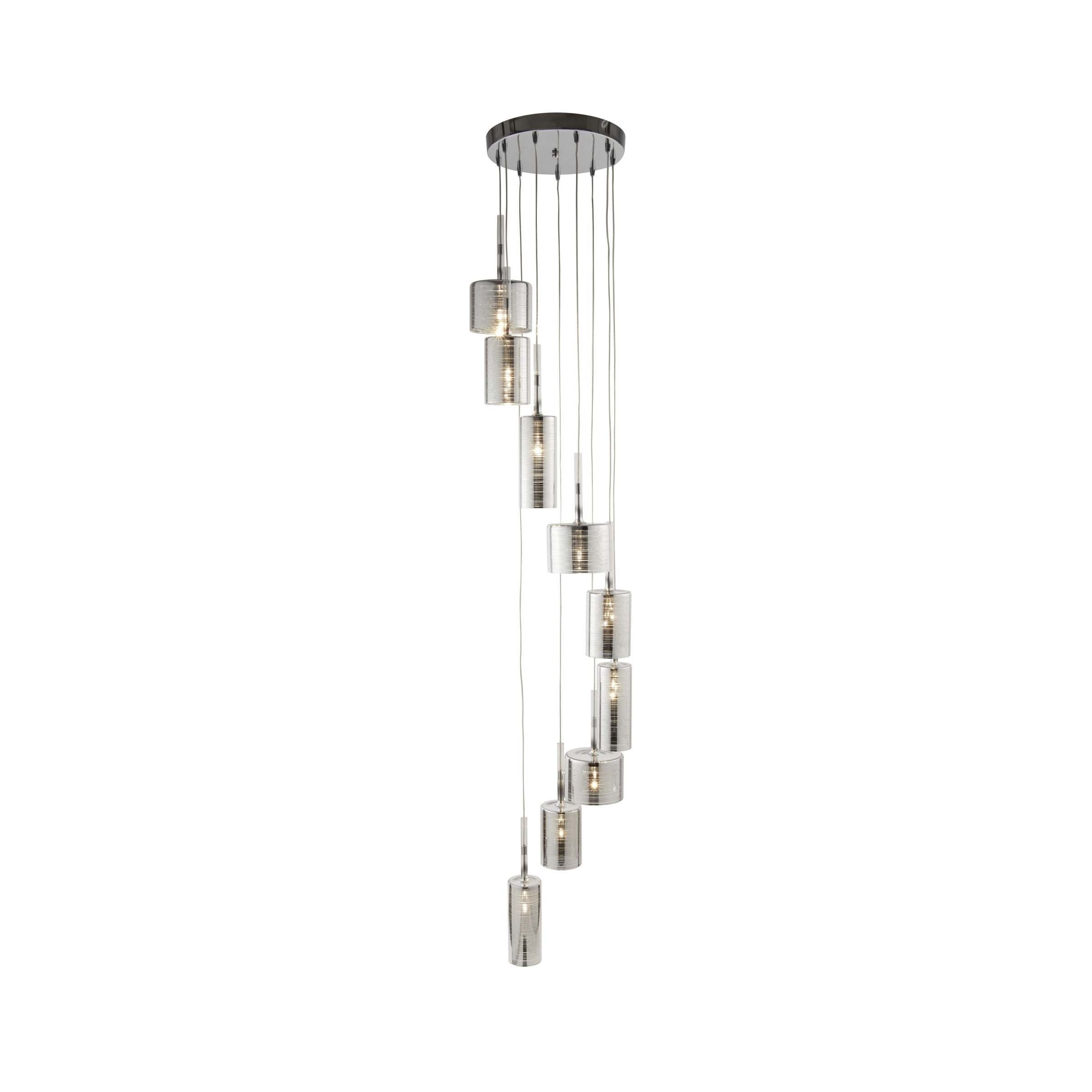 Searchlight Linen - lampe suspendue - Ø cm - W halogène inclus - chrome