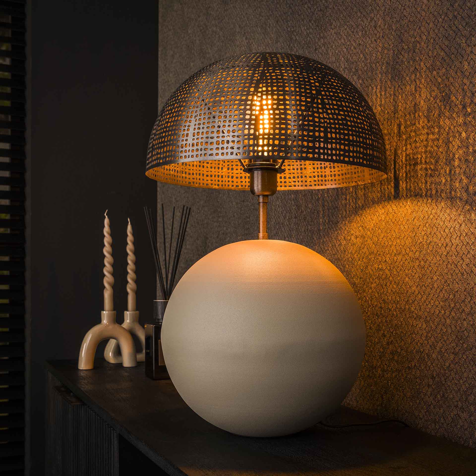 Vico Sphere - lampe à poser - Ø cm - gris