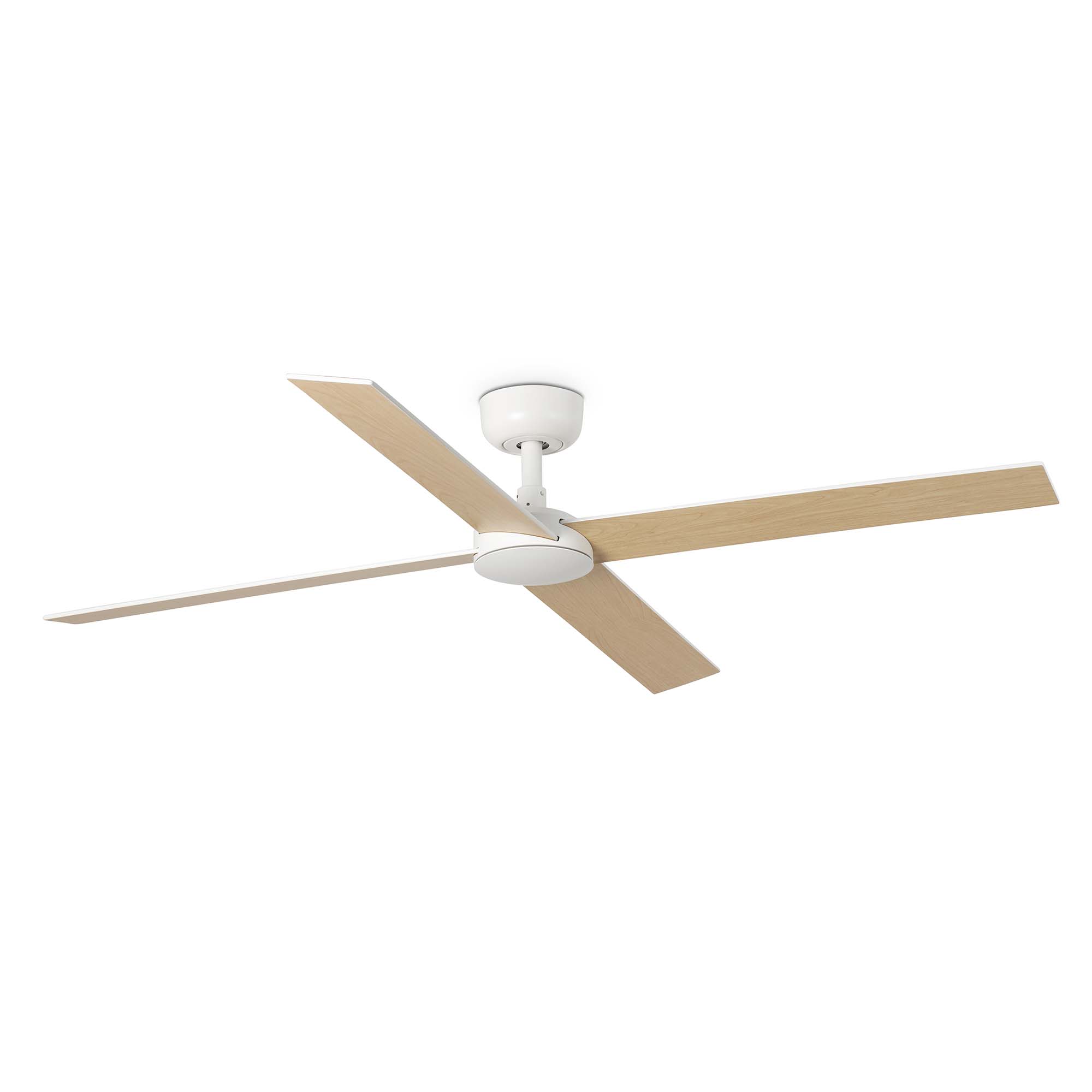 Faro Rudder L 4 - ventilateur de plafond - Ø - blanc mat et frêne