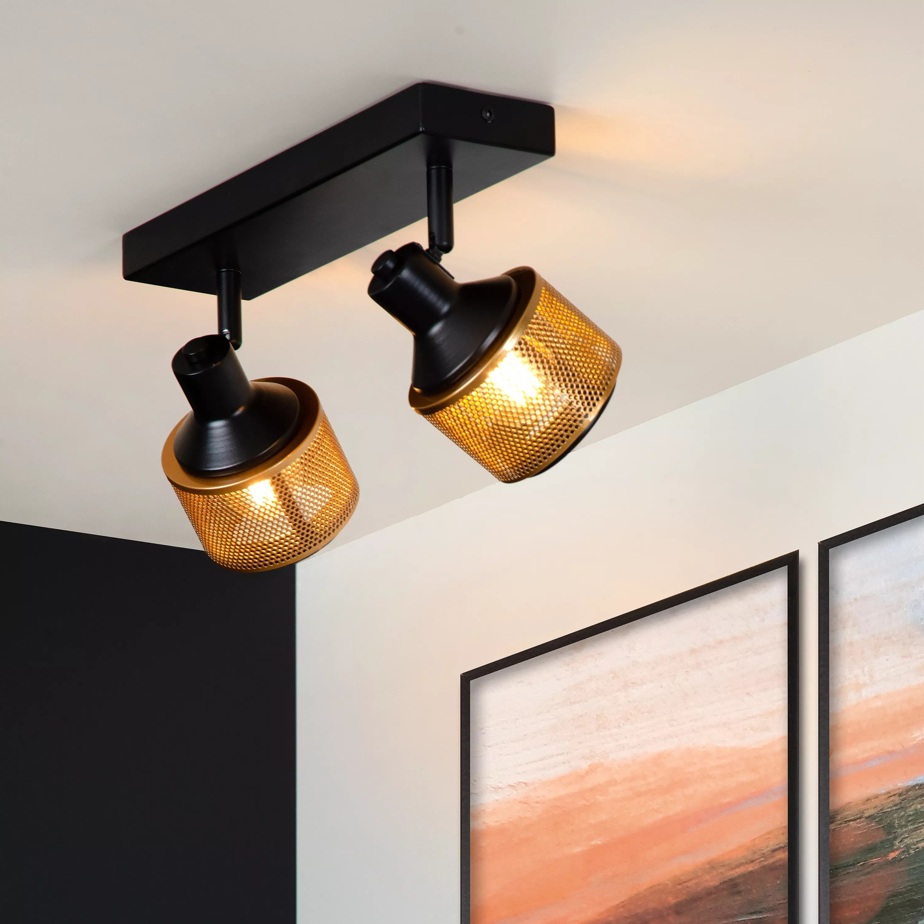 Lucide Rafa - spot apparent - x - noir et bronze