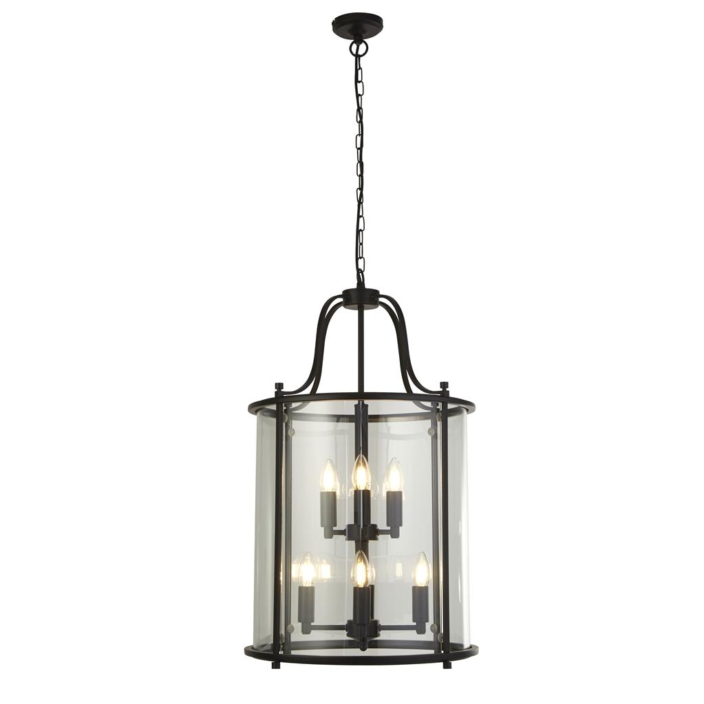 Searchlight Lantern Grande - lampe suspendue - Ø cm - noir